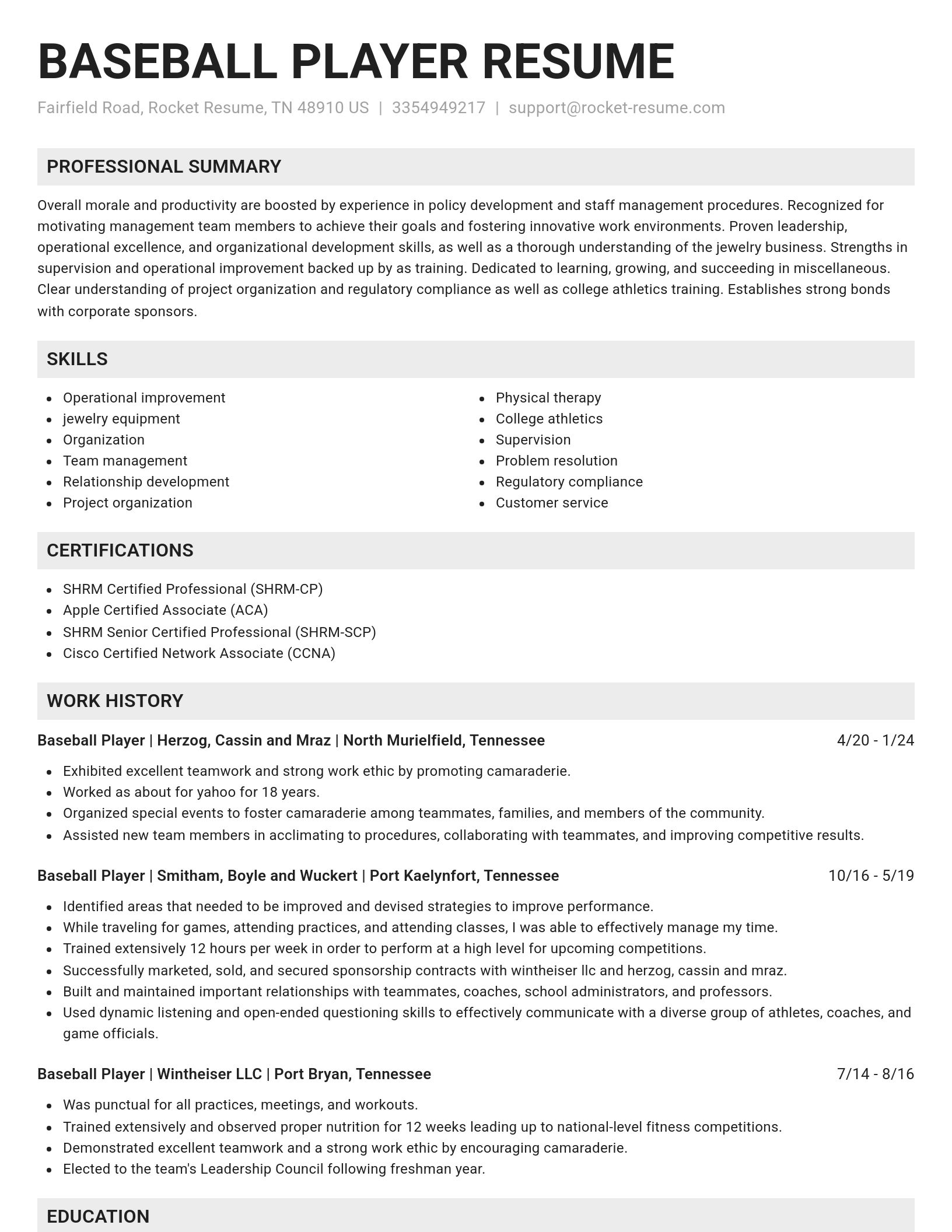 Genius resume template