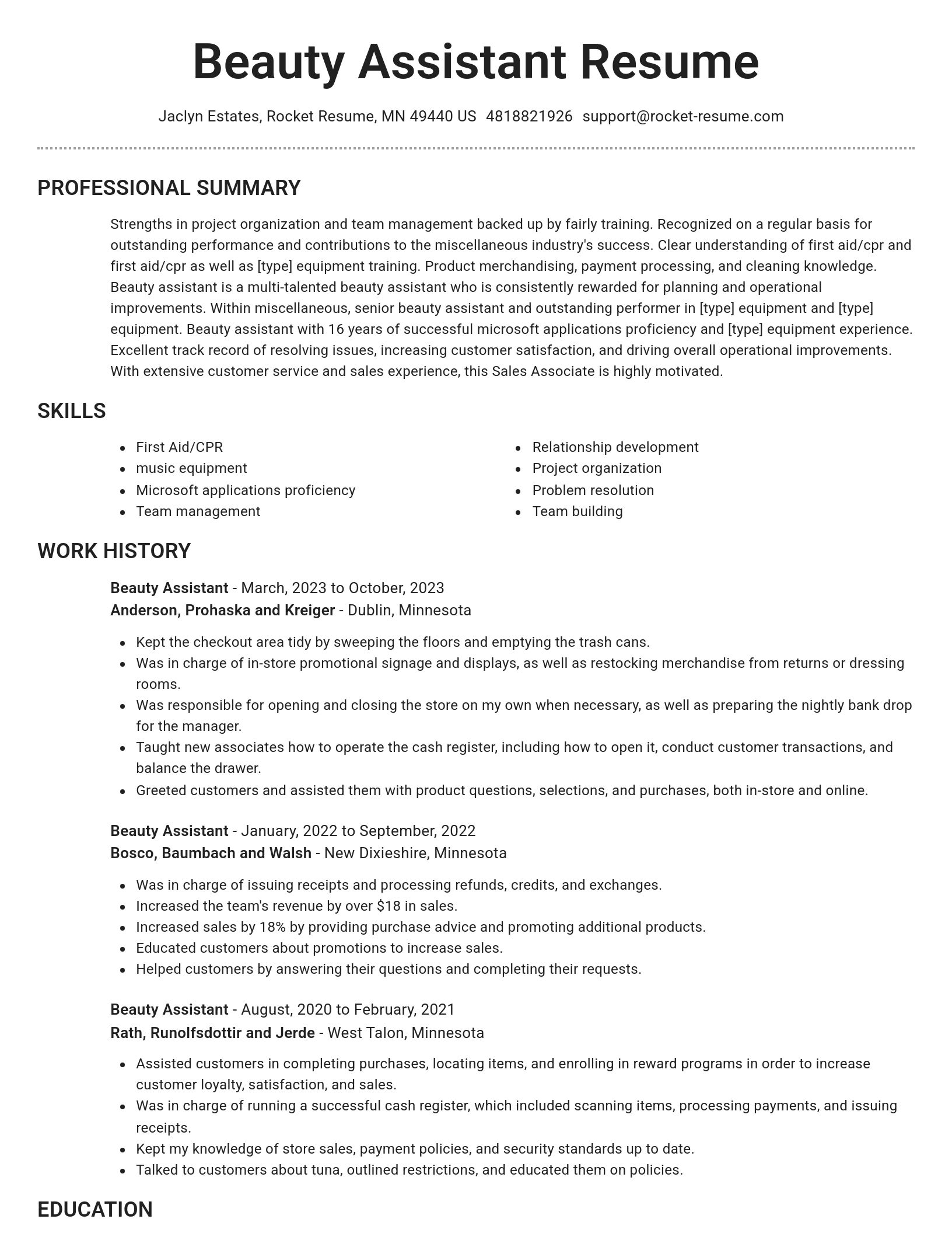 Brilliant resume template