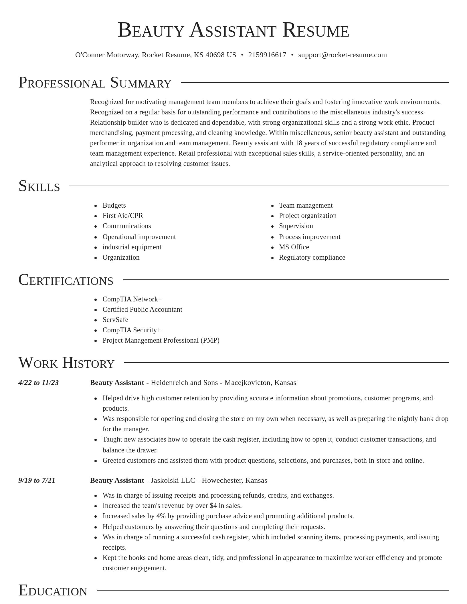 Director resume template