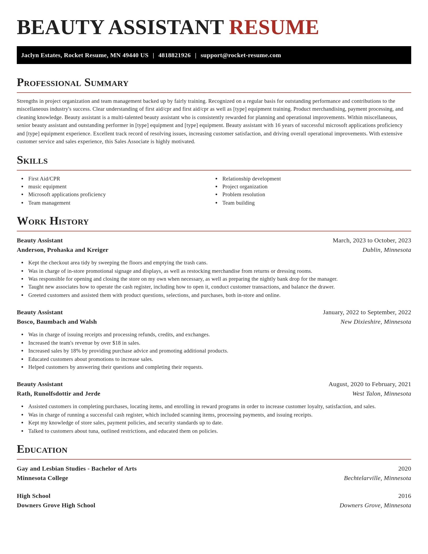 Exquisite resume template