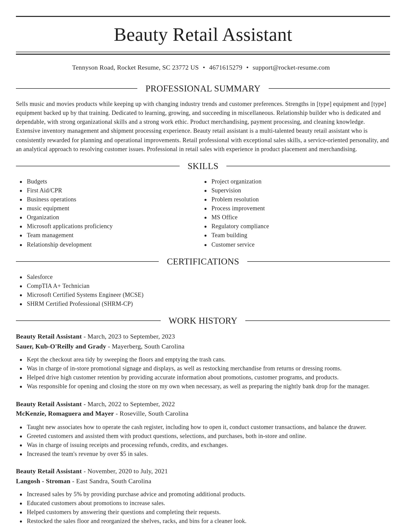 Elegant resume template