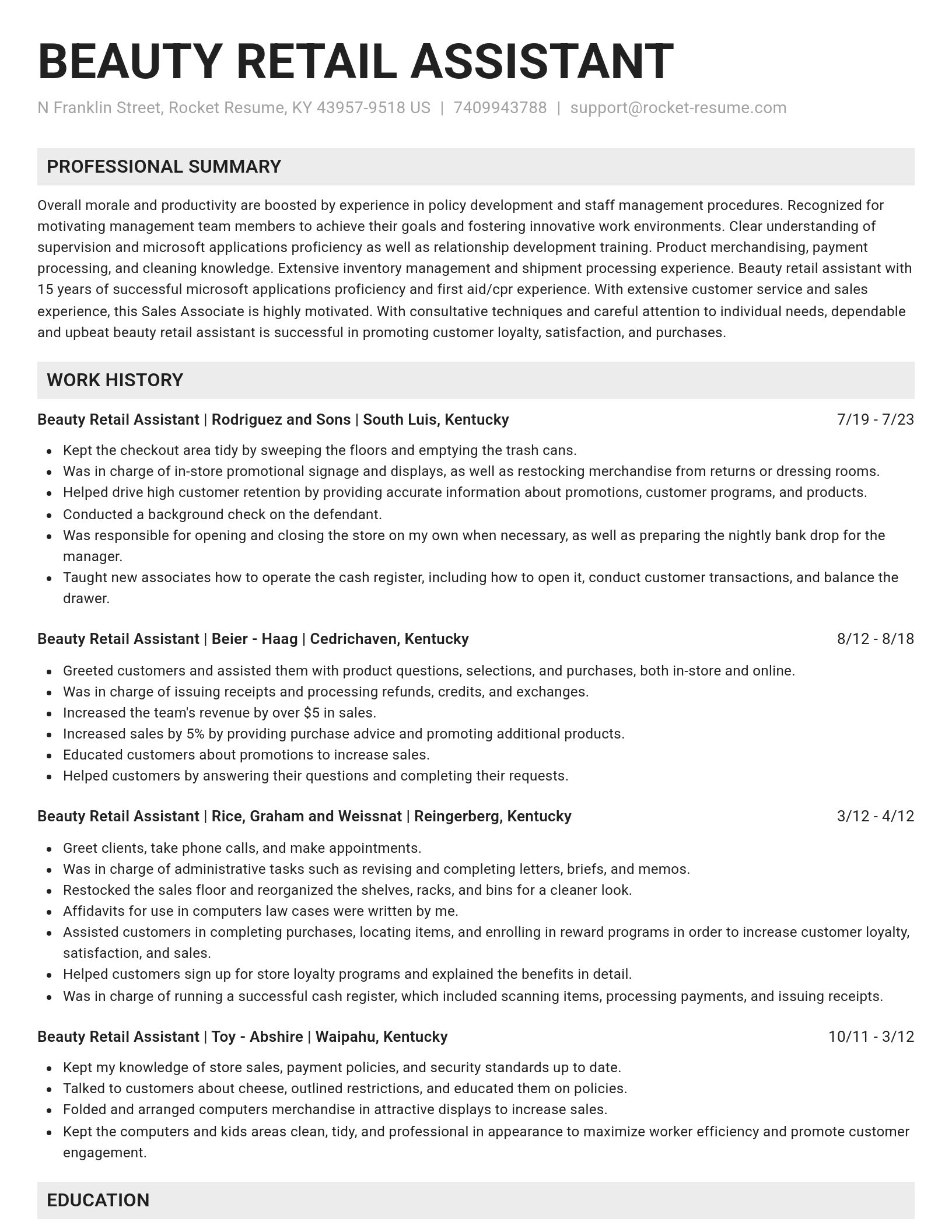 Genius resume template