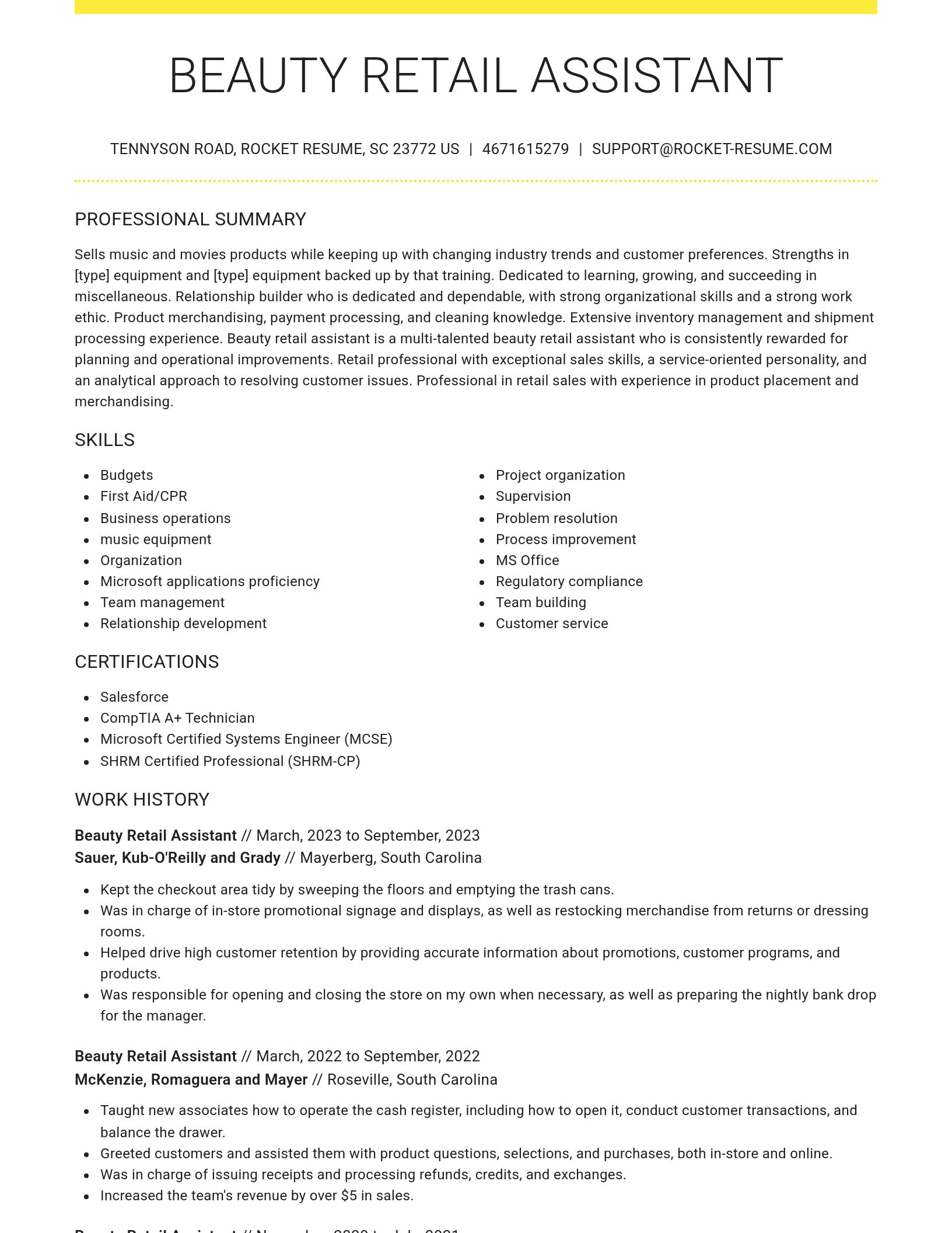 Grand resume template