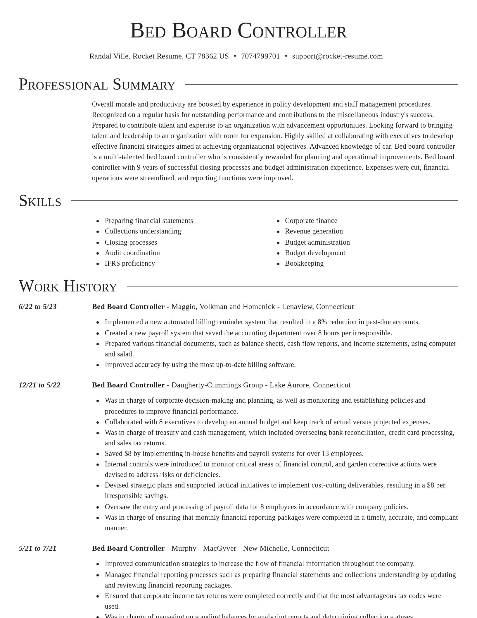 Director resume template