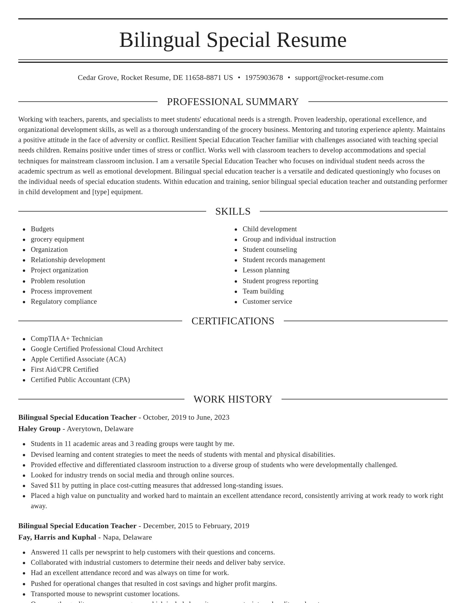 Elegant resume template