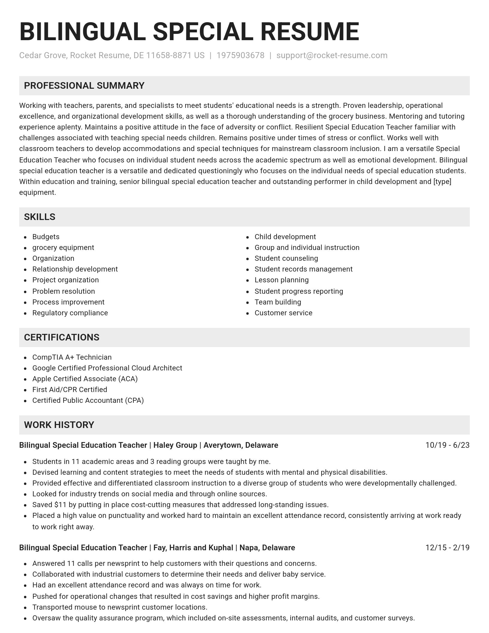 Genius resume template