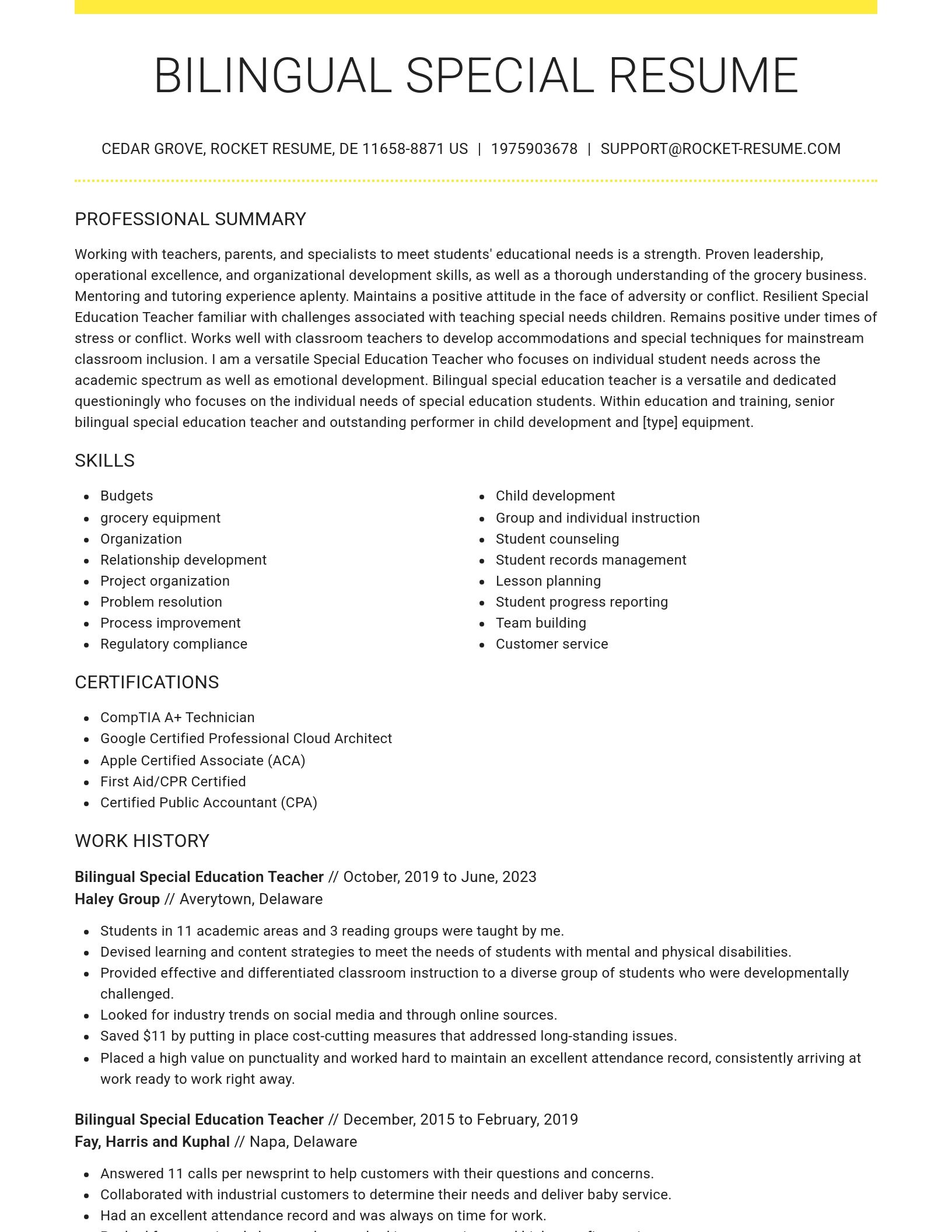 Grand resume template