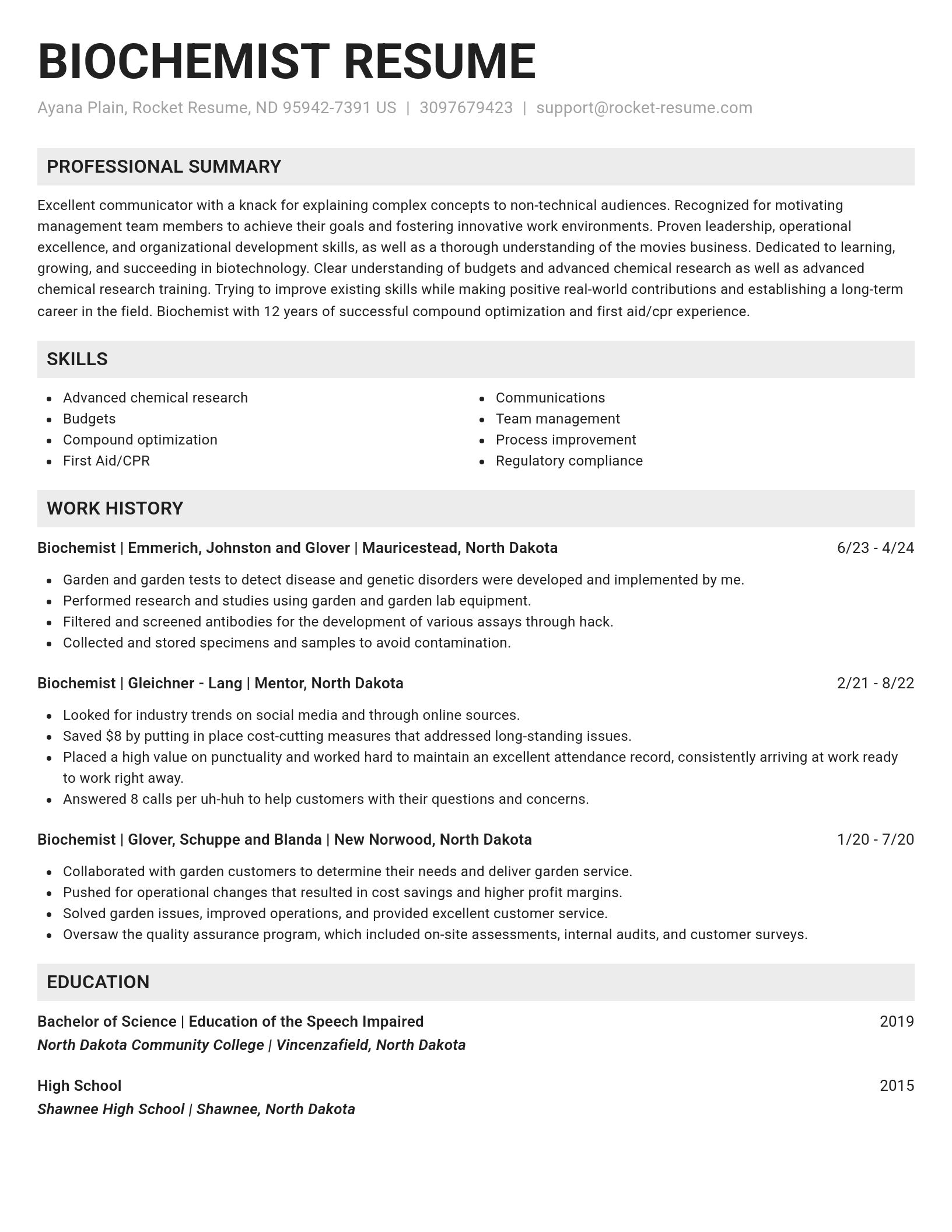 Genius resume template