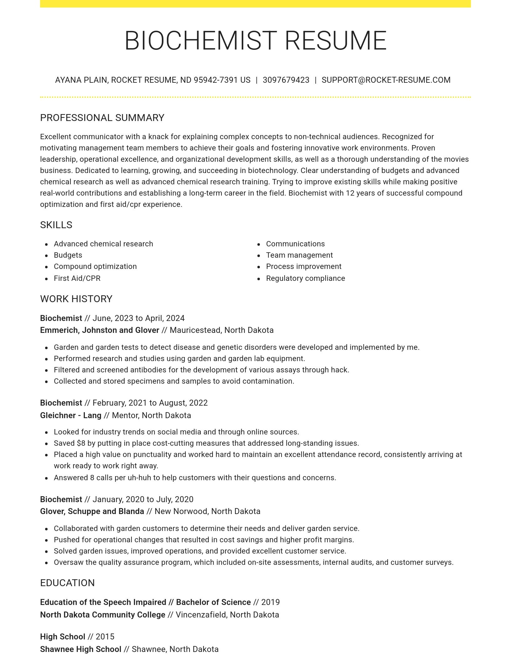 Grand resume template