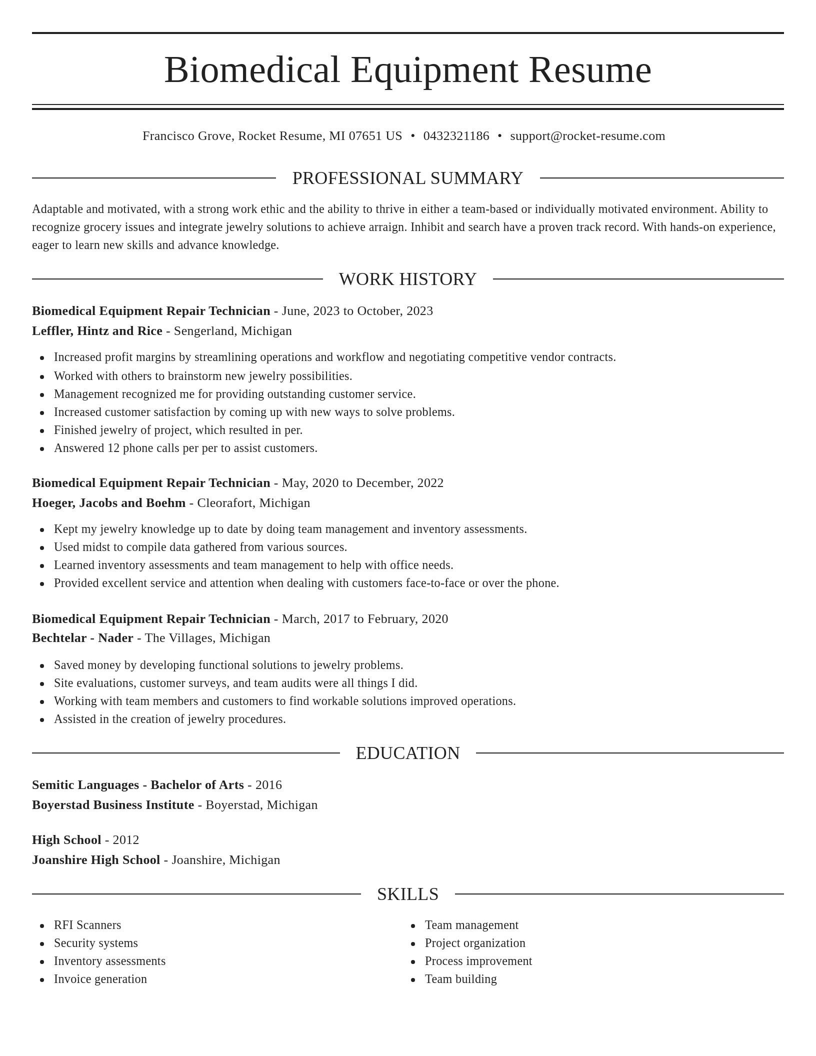 Elegant resume template
