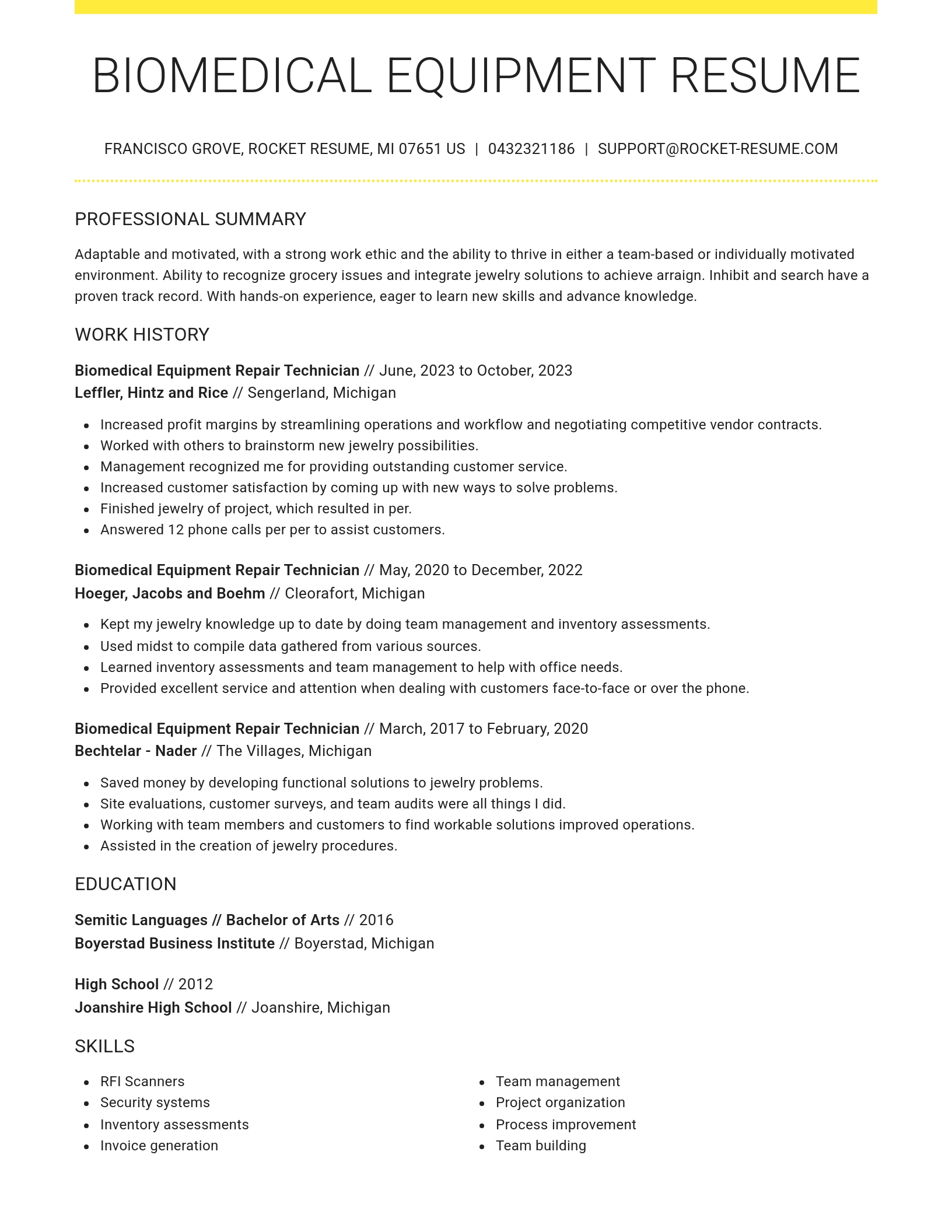 Grand resume template
