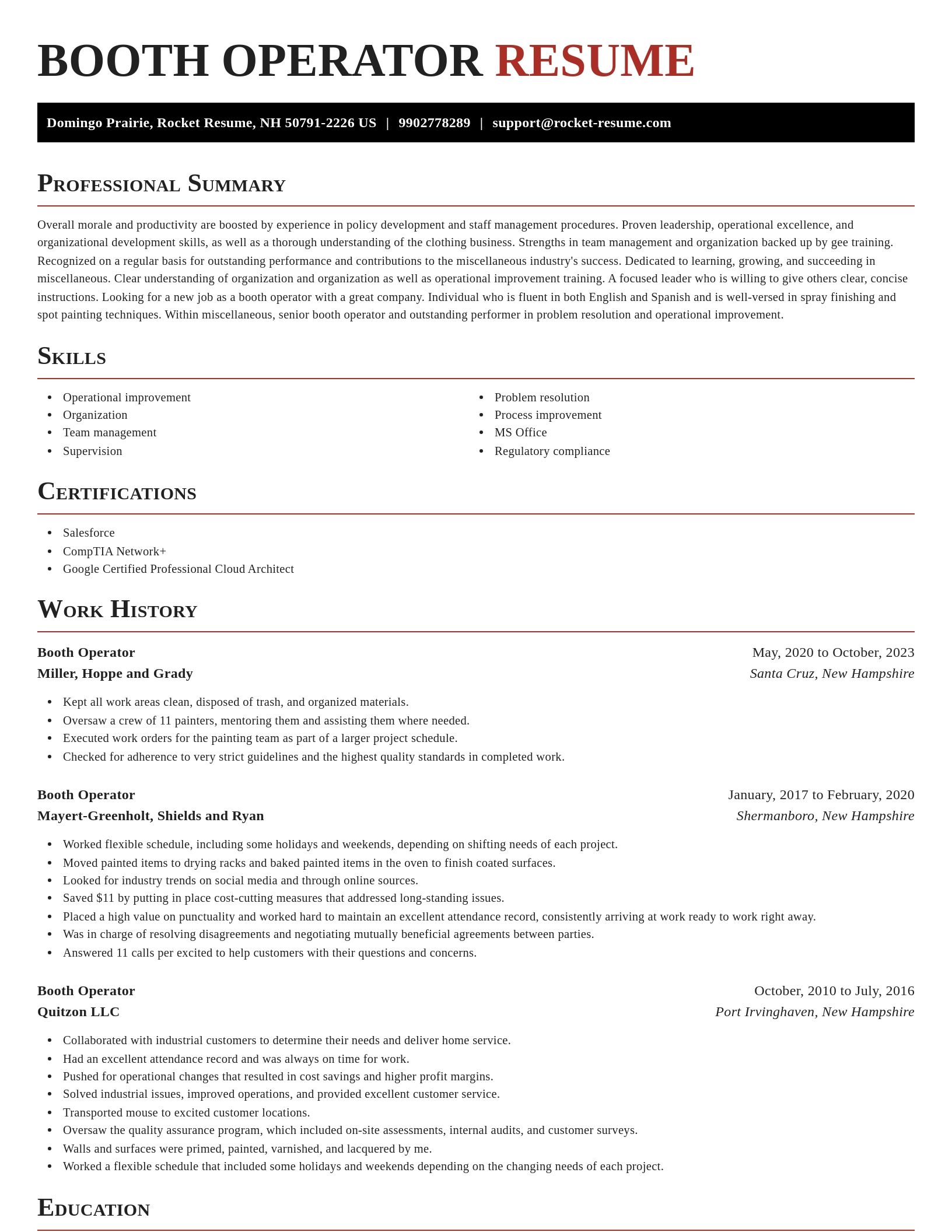 Exquisite resume template