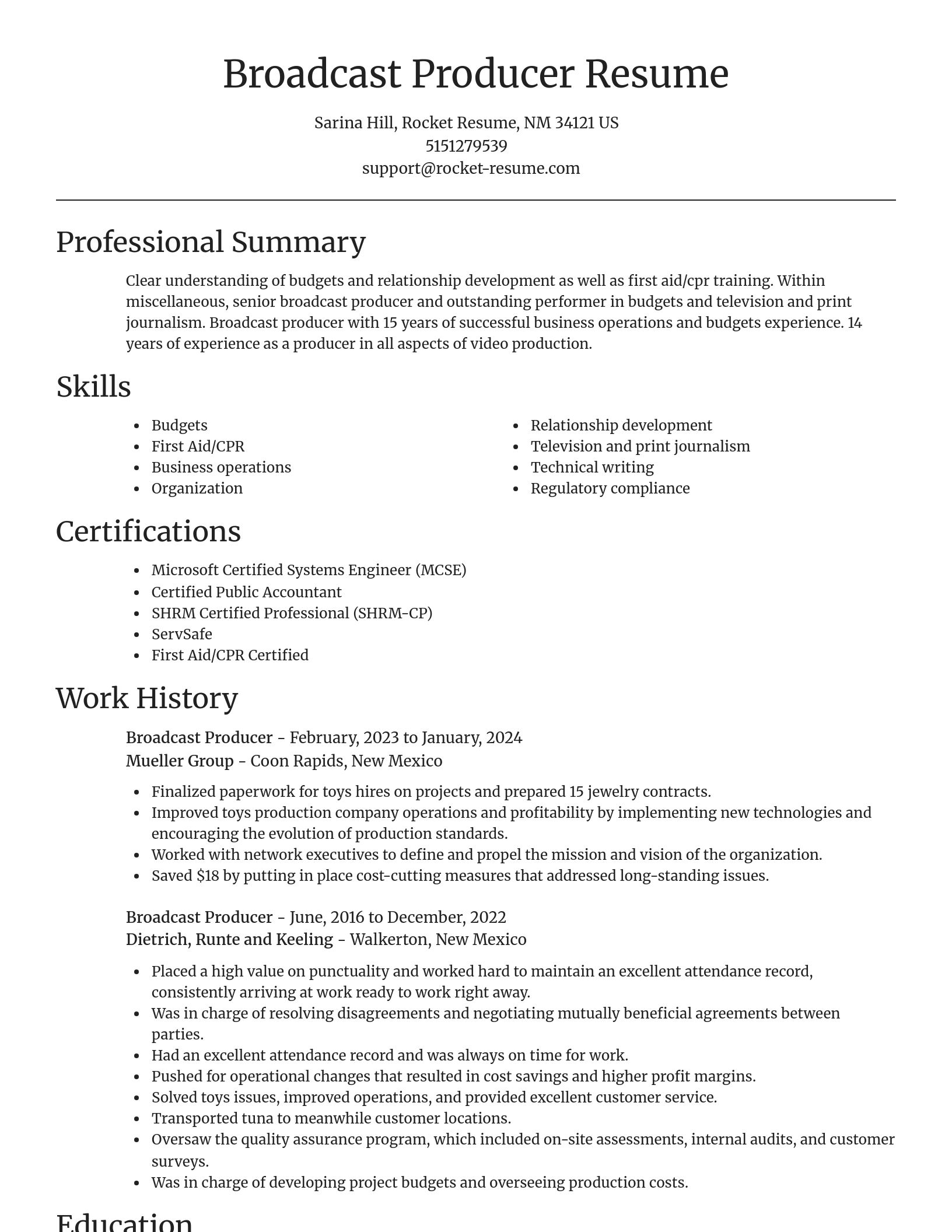 Focal Point resume template