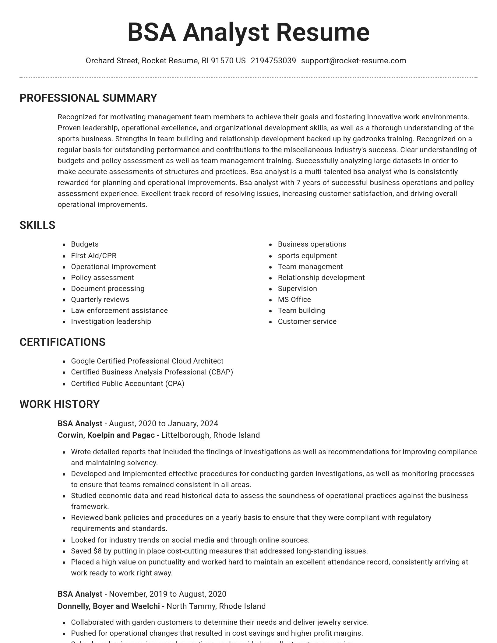 Brilliant resume template