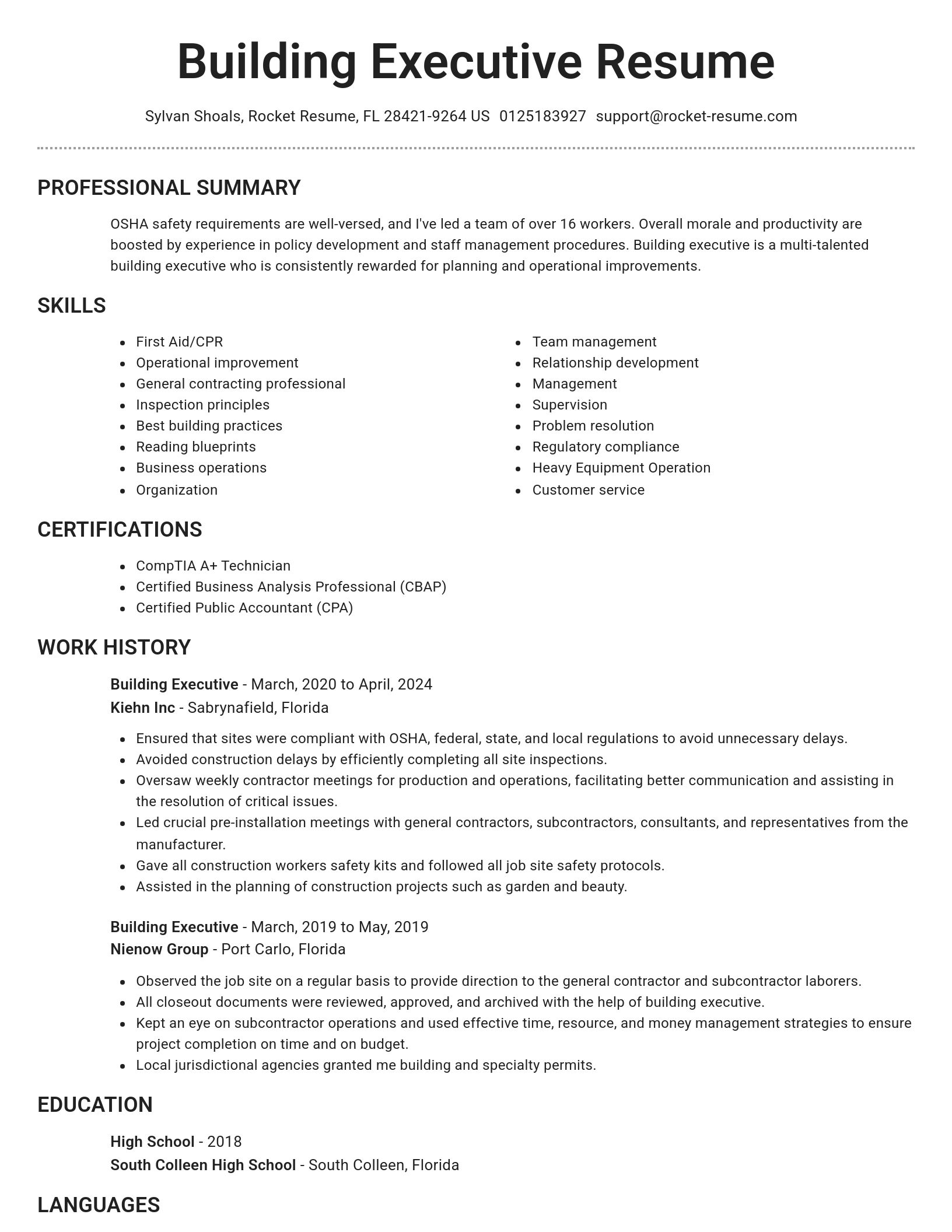 Brilliant resume template