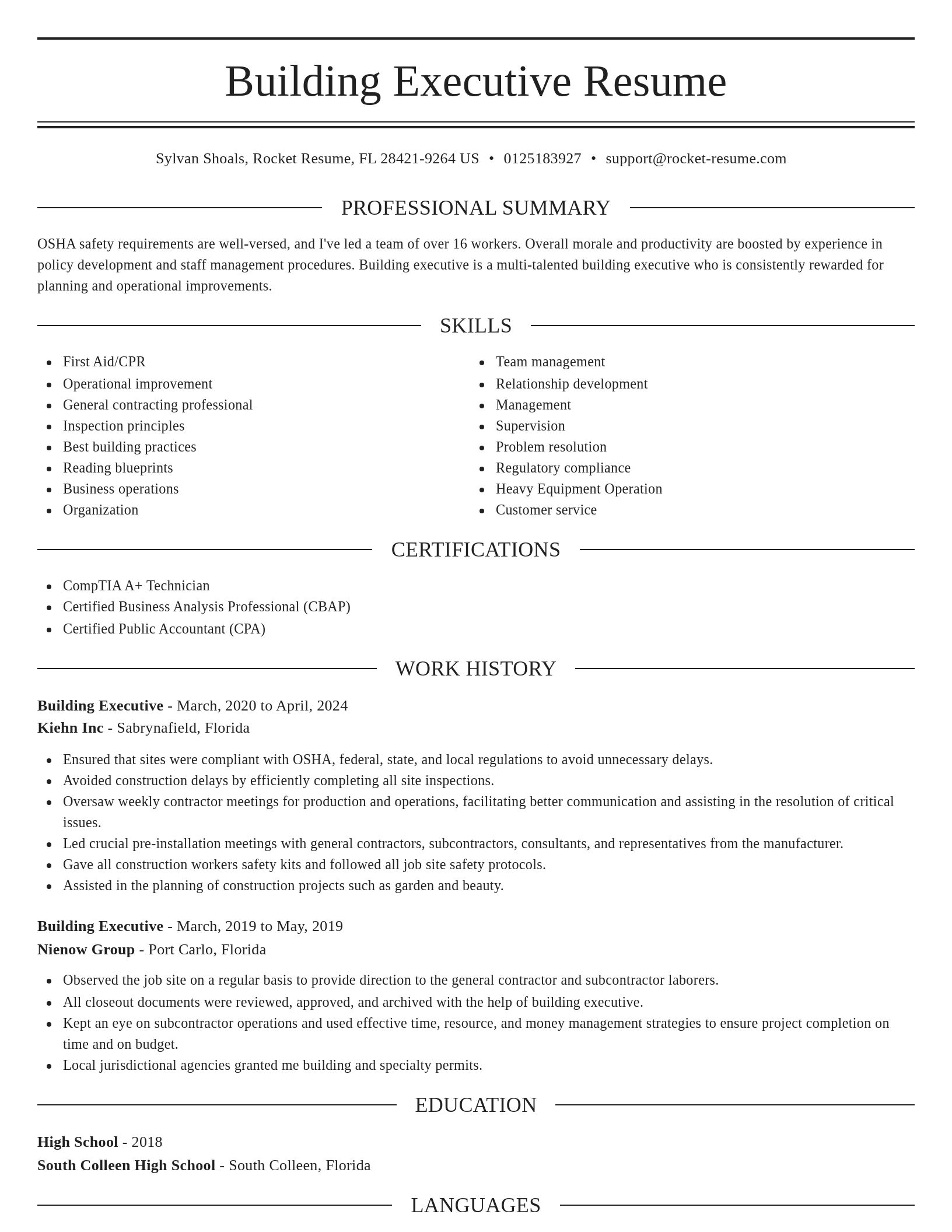 Elegant resume template