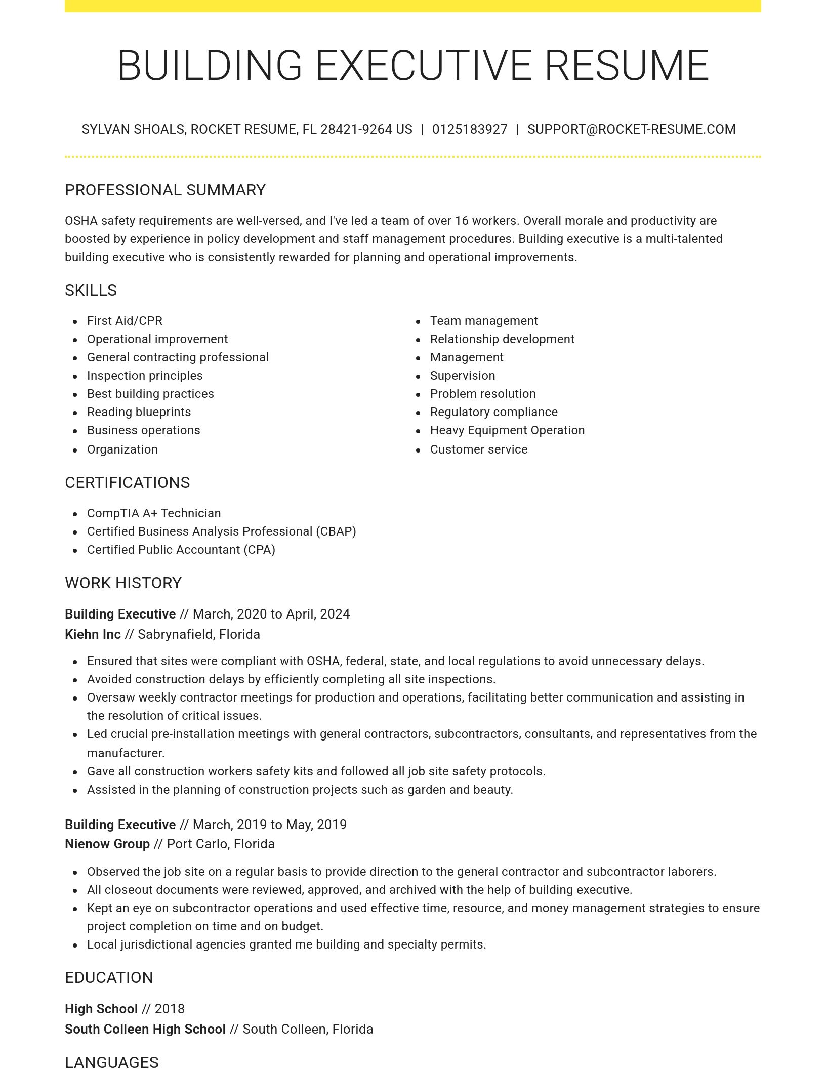 Grand resume template