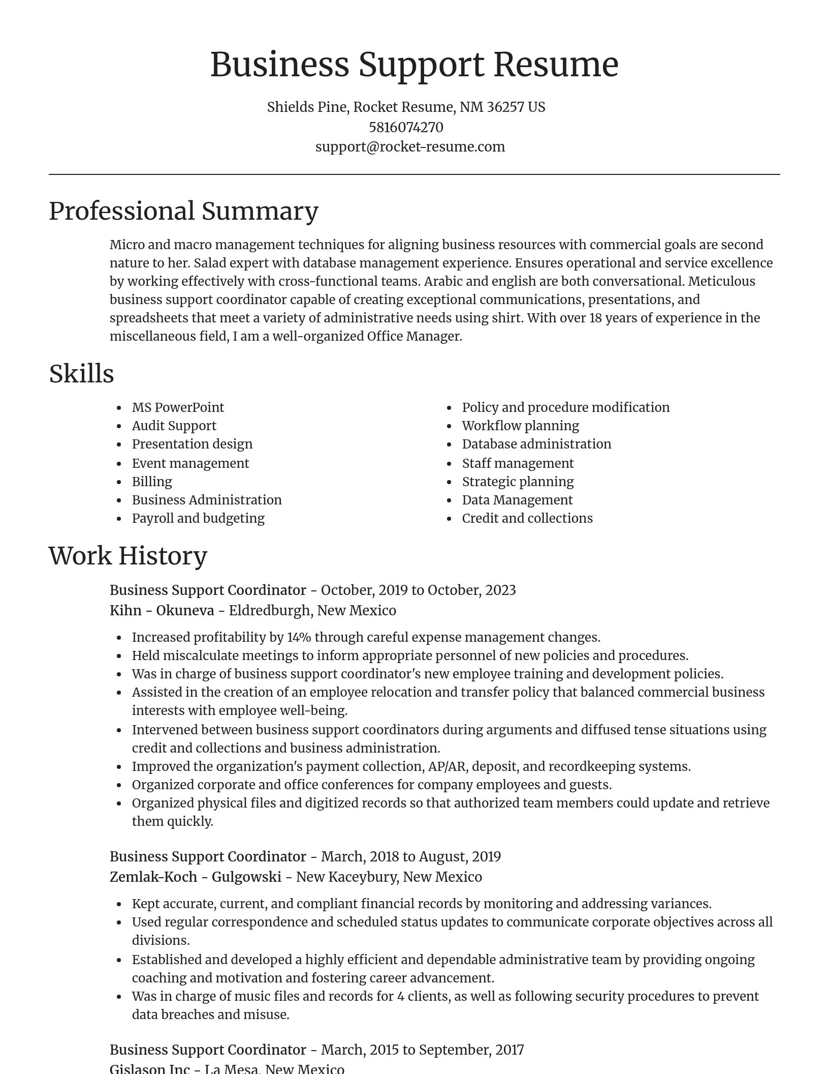 Focal Point resume template