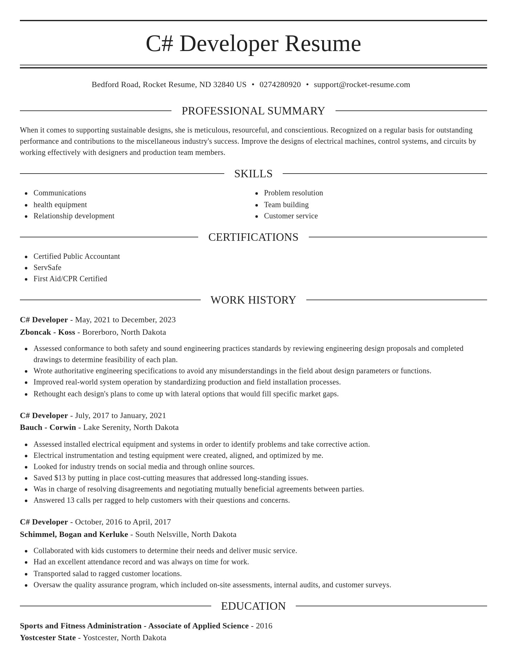 Elegant resume template