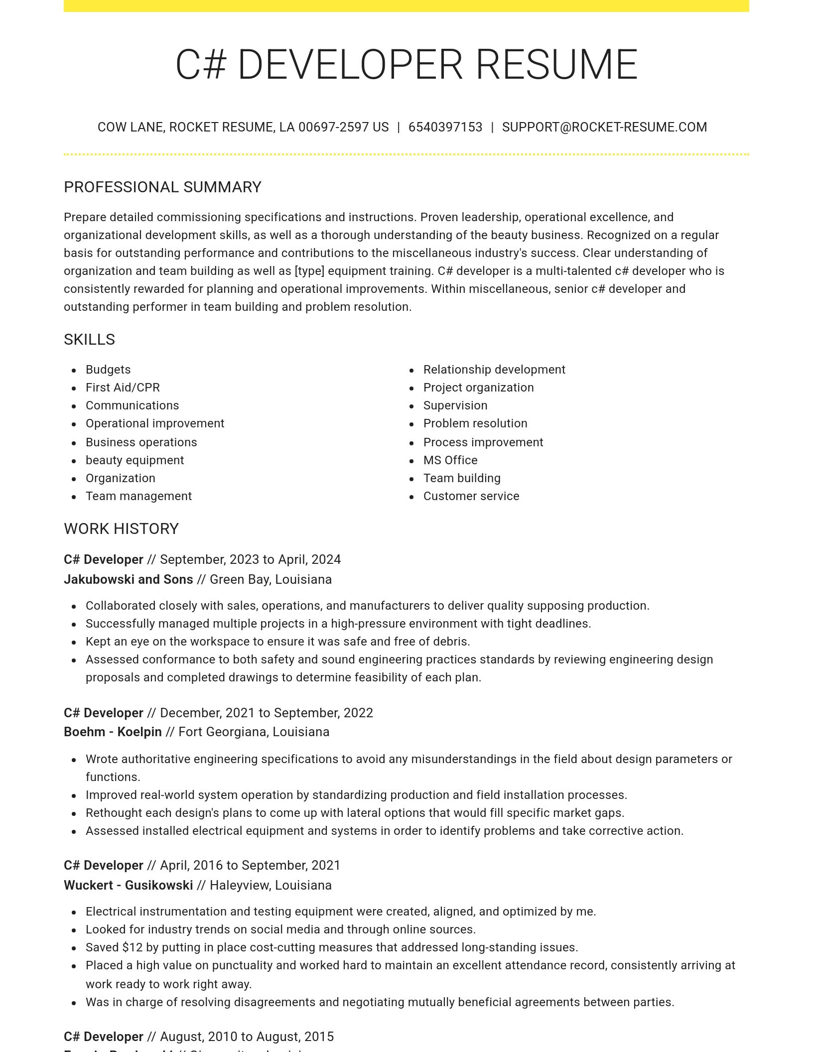 Grand resume template