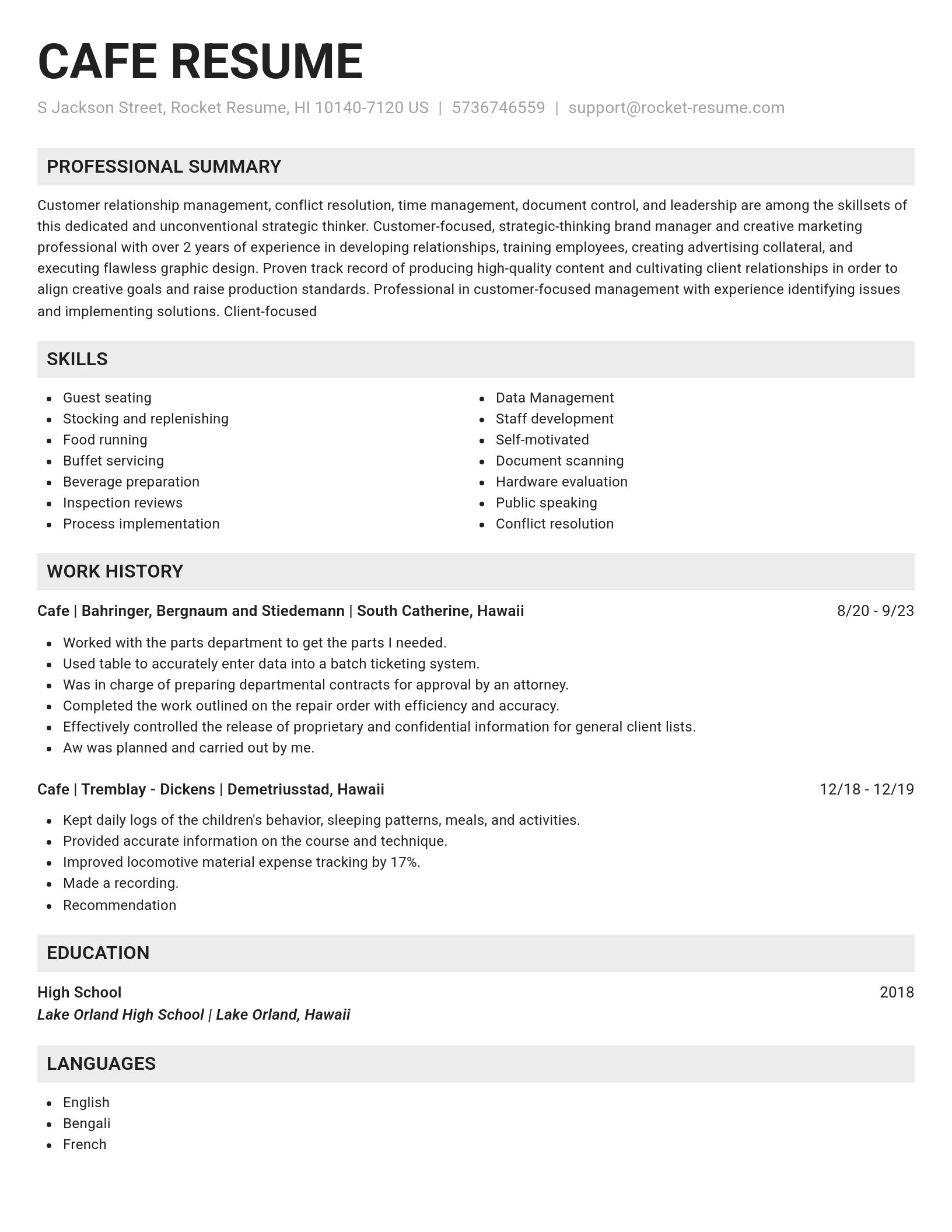 Genius resume template