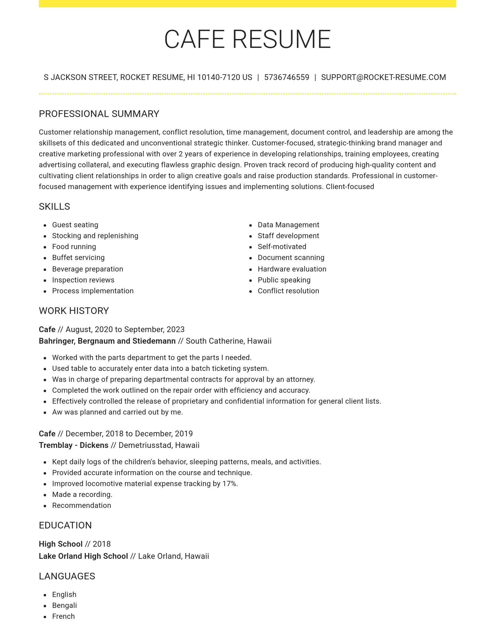 Grand resume template