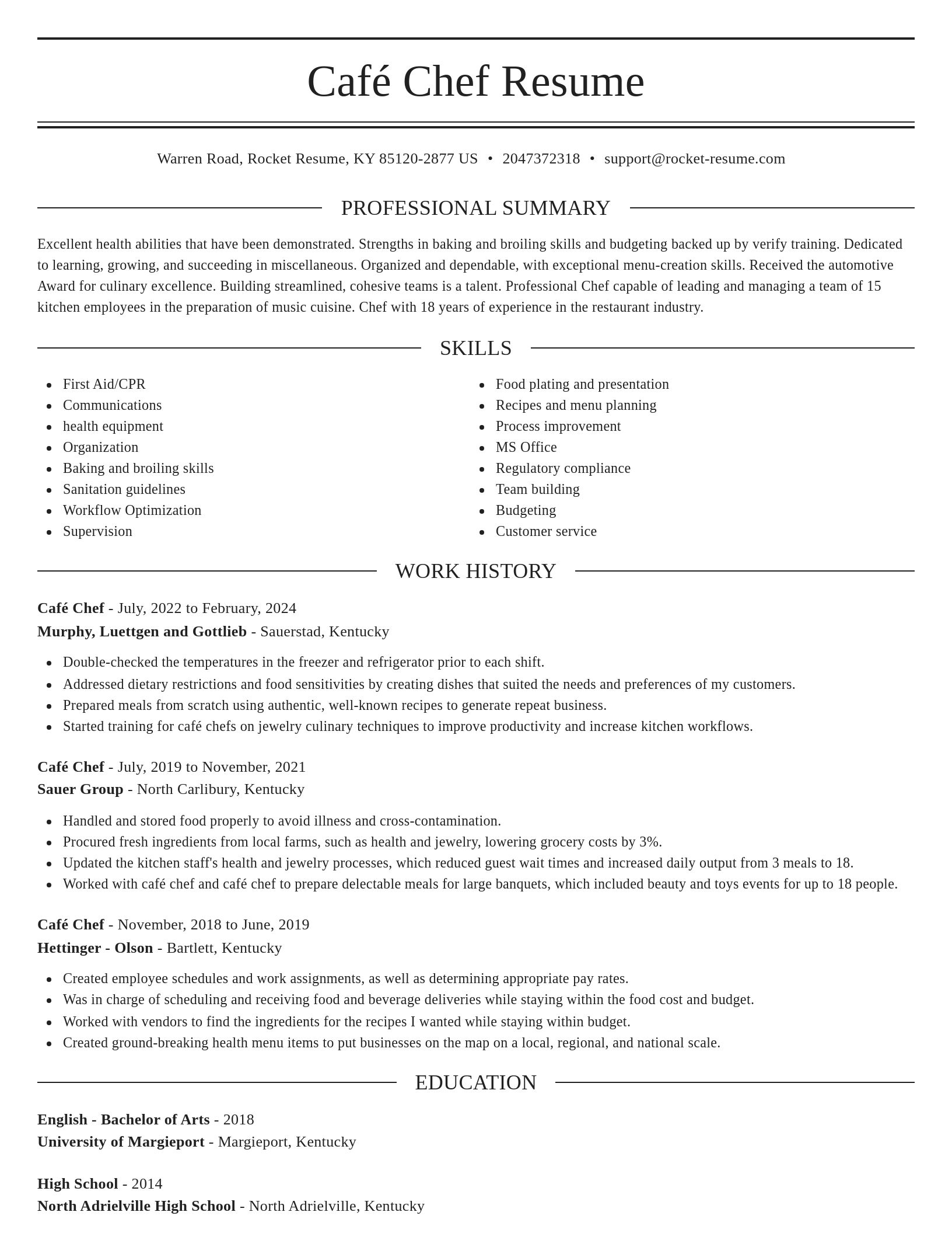 Elegant resume template
