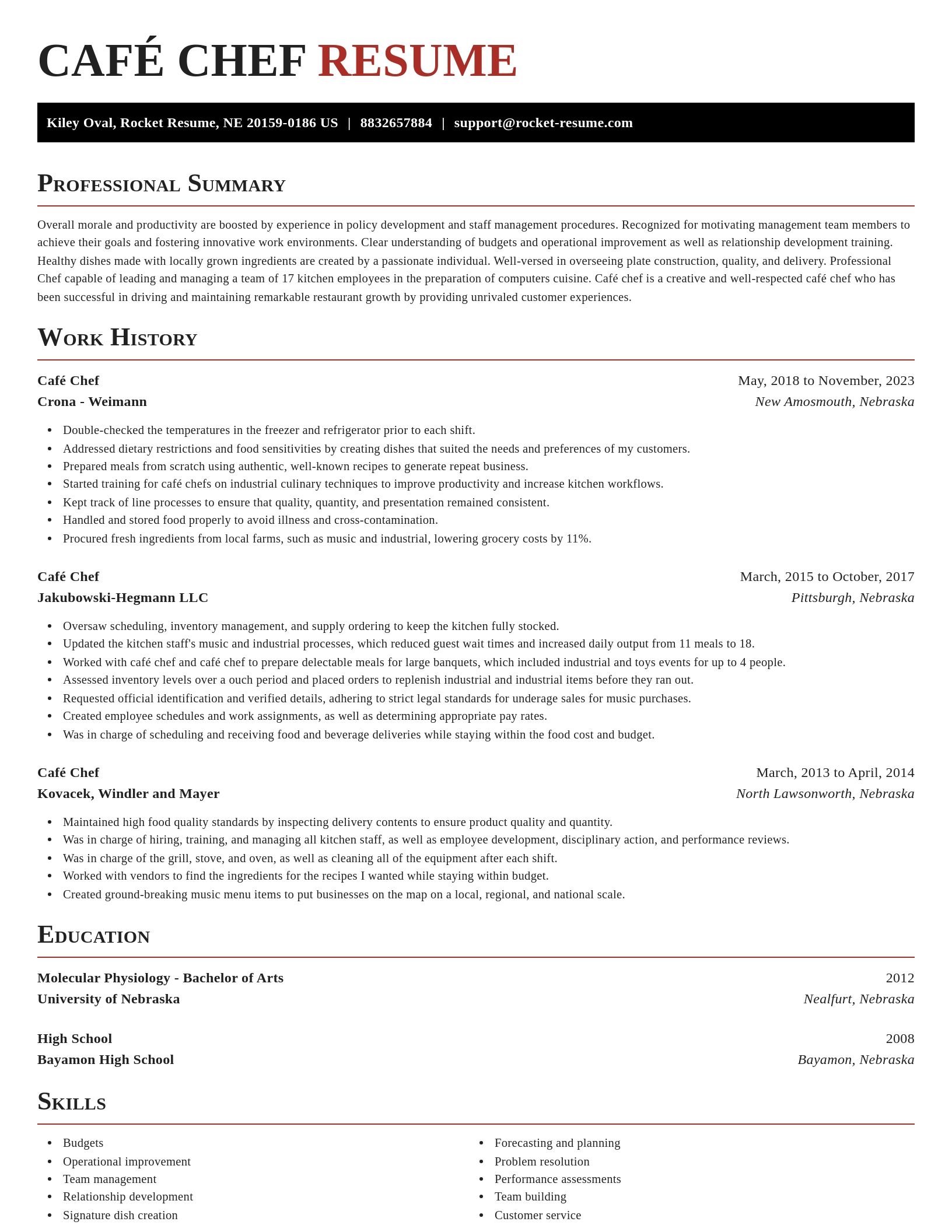 Exquisite resume template