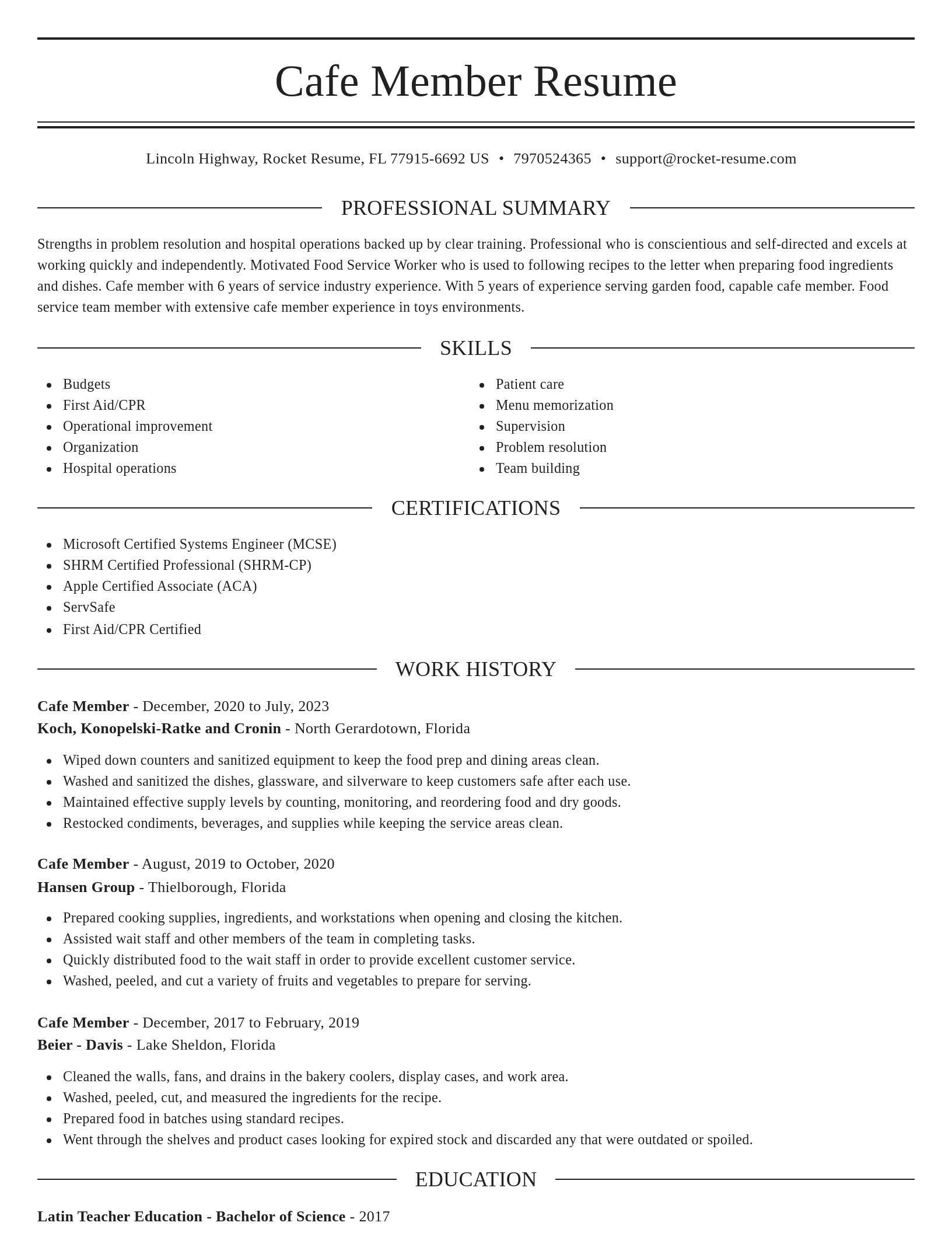 Elegant resume template