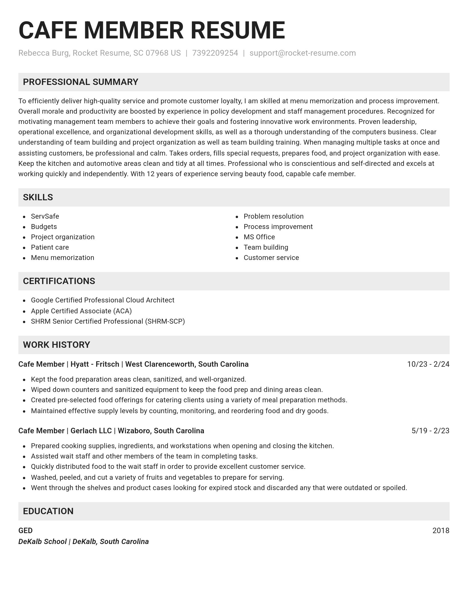 Genius resume template
