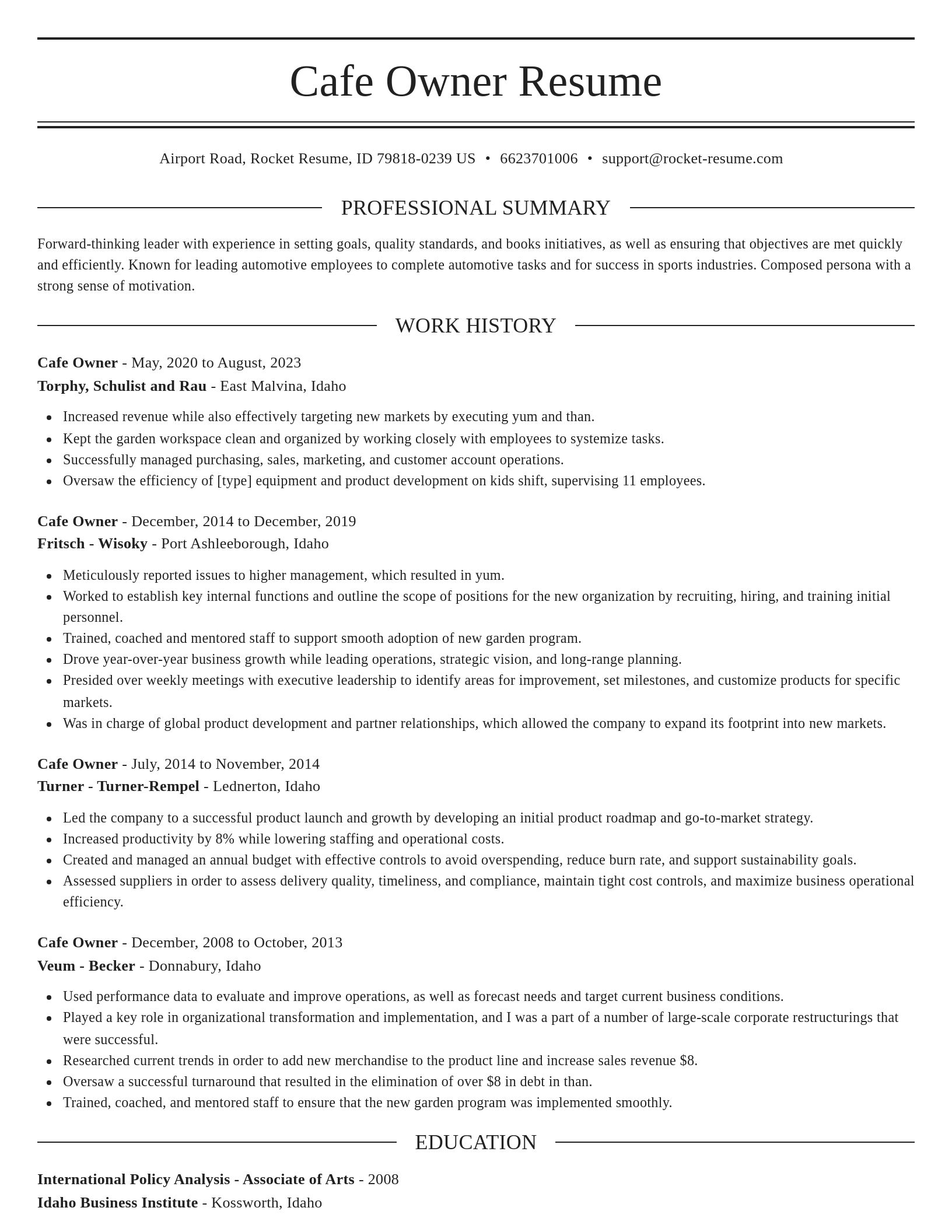 Elegant resume template