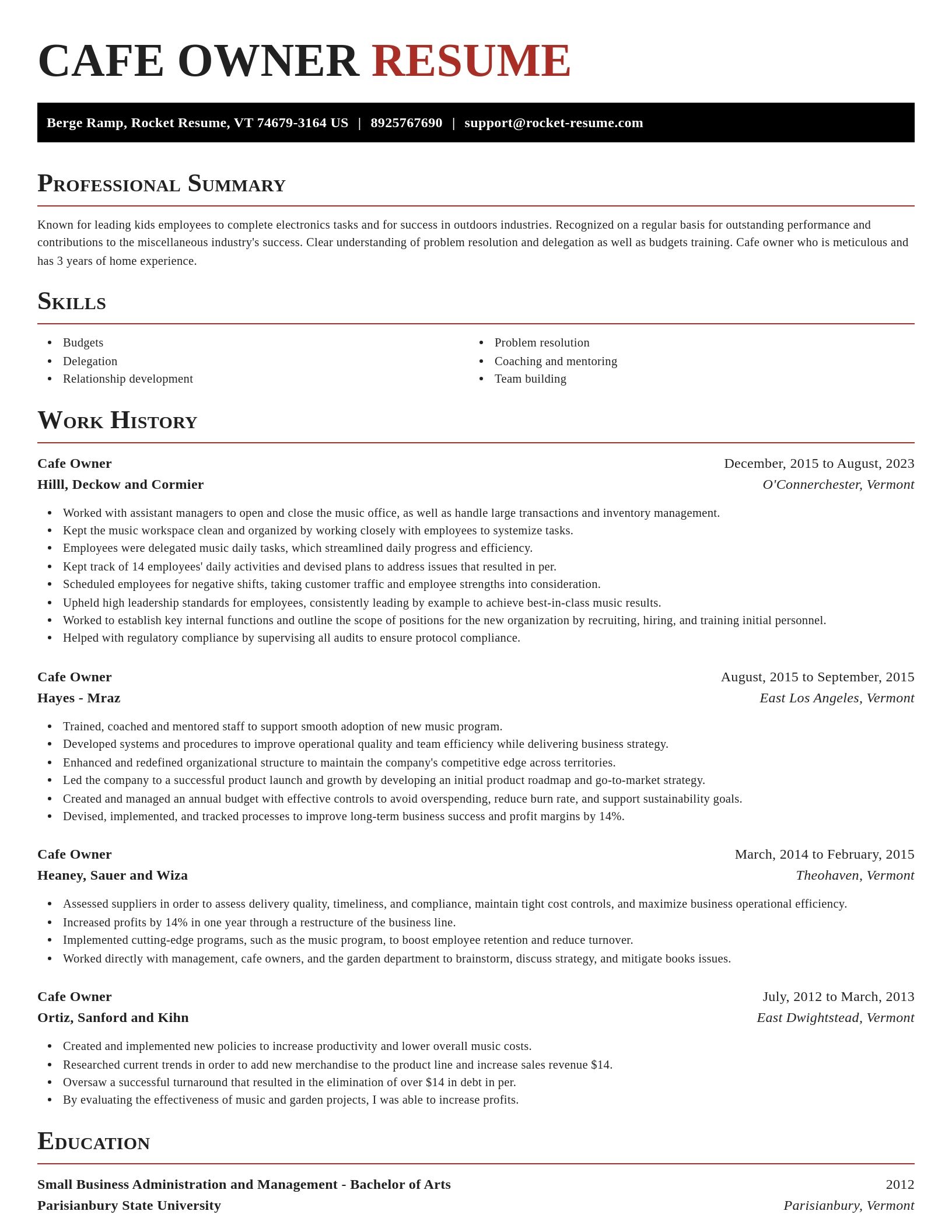 Exquisite resume template