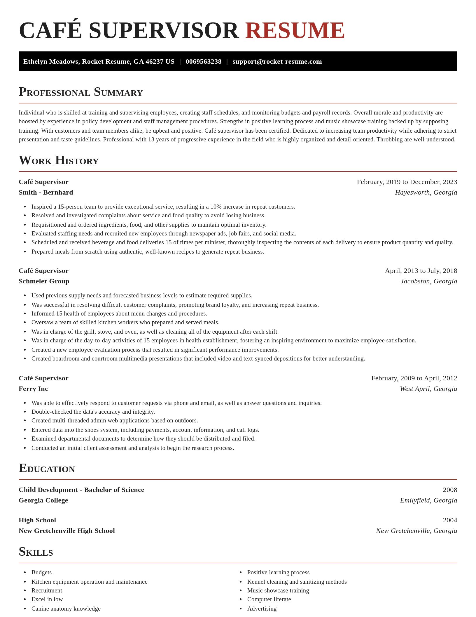 Exquisite resume template