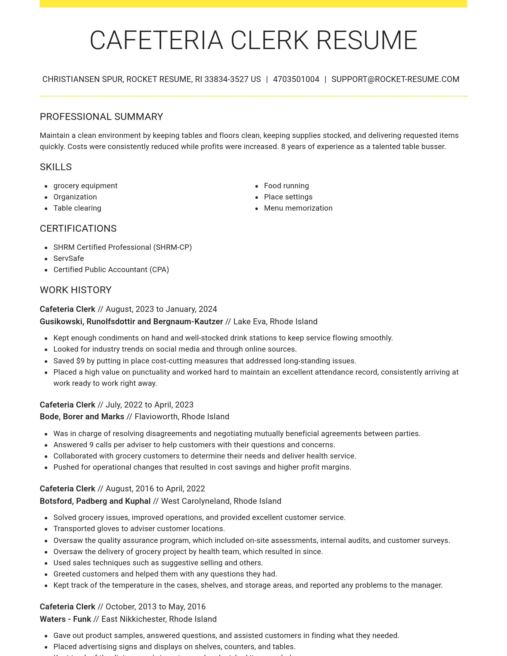 Grand resume template