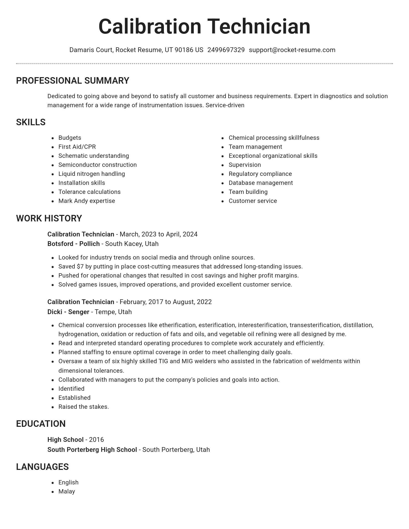 Brilliant resume template