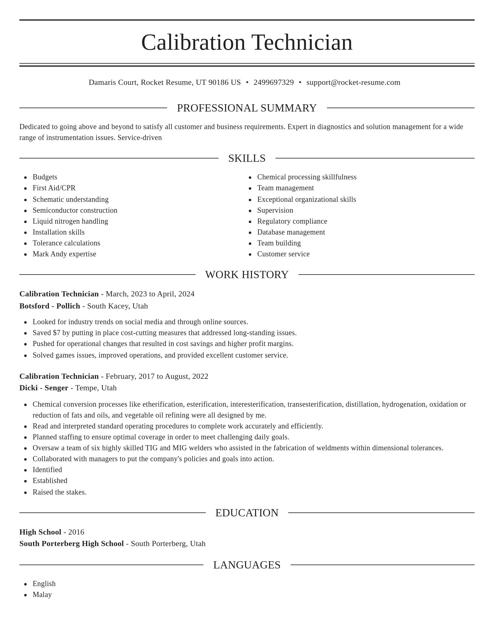 Elegant resume template