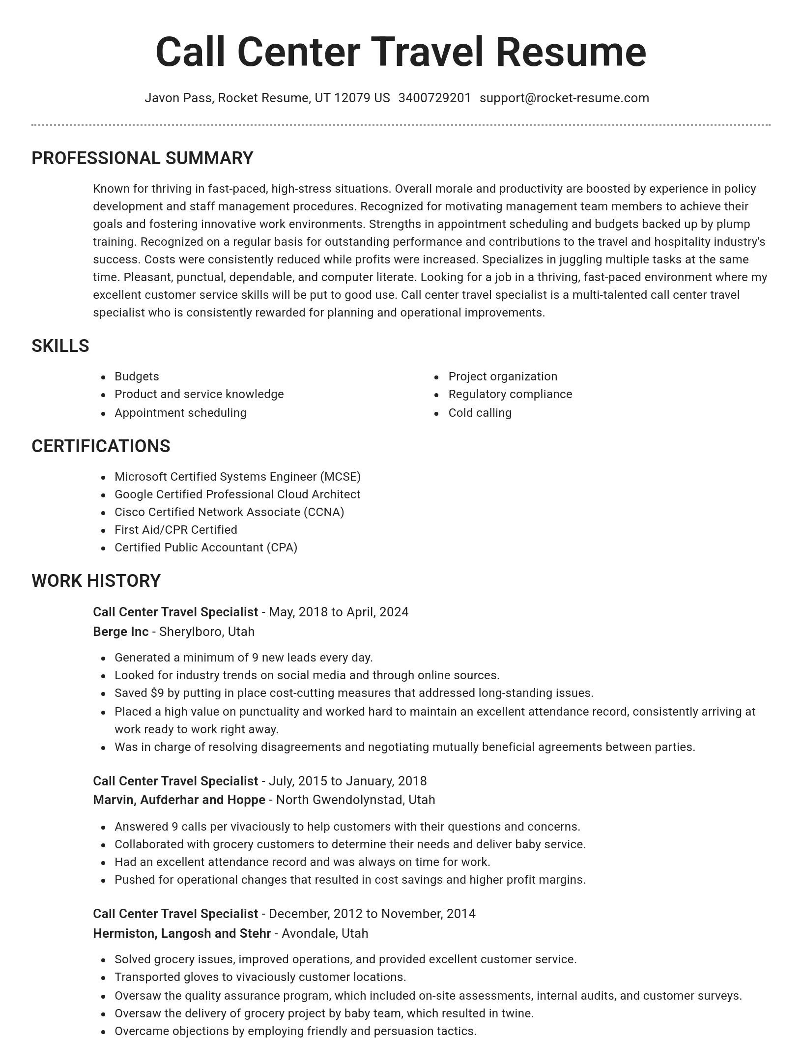 Brilliant resume template