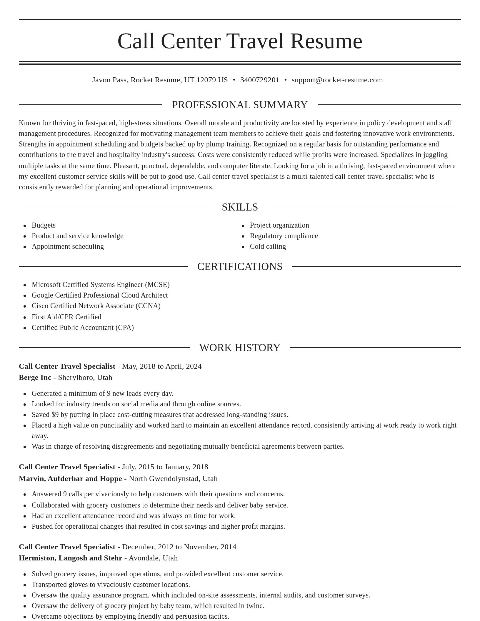 Elegant resume template