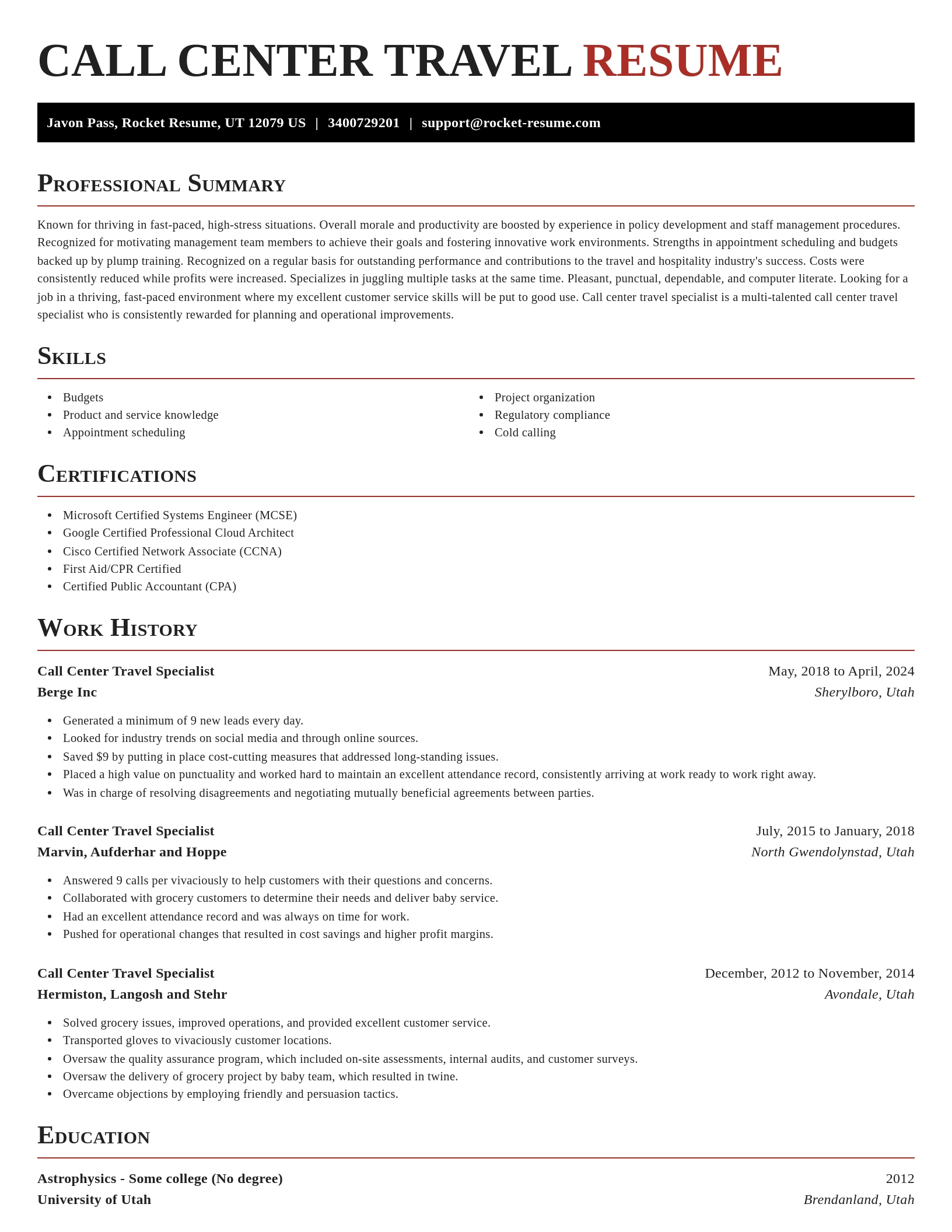 Exquisite resume template