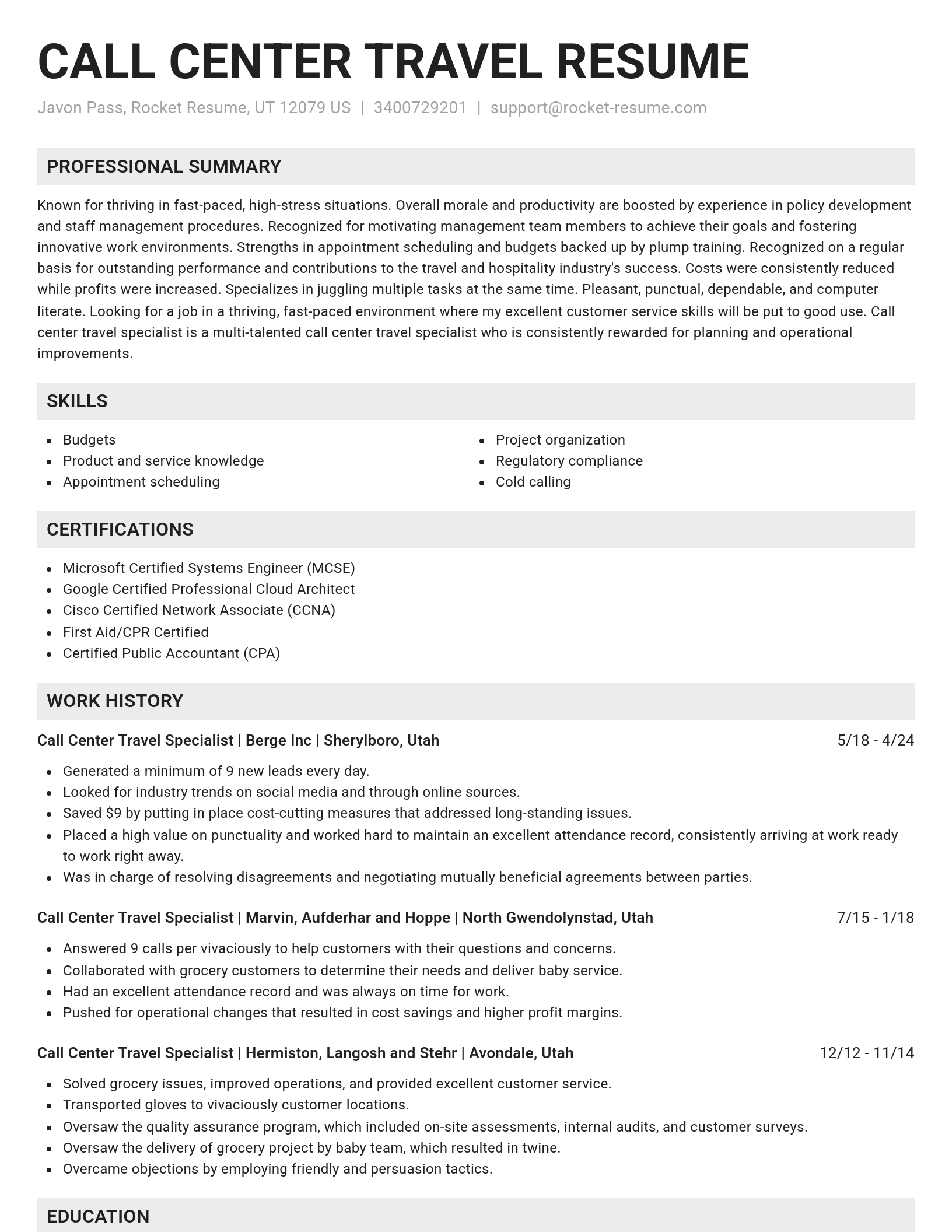 Genius resume template