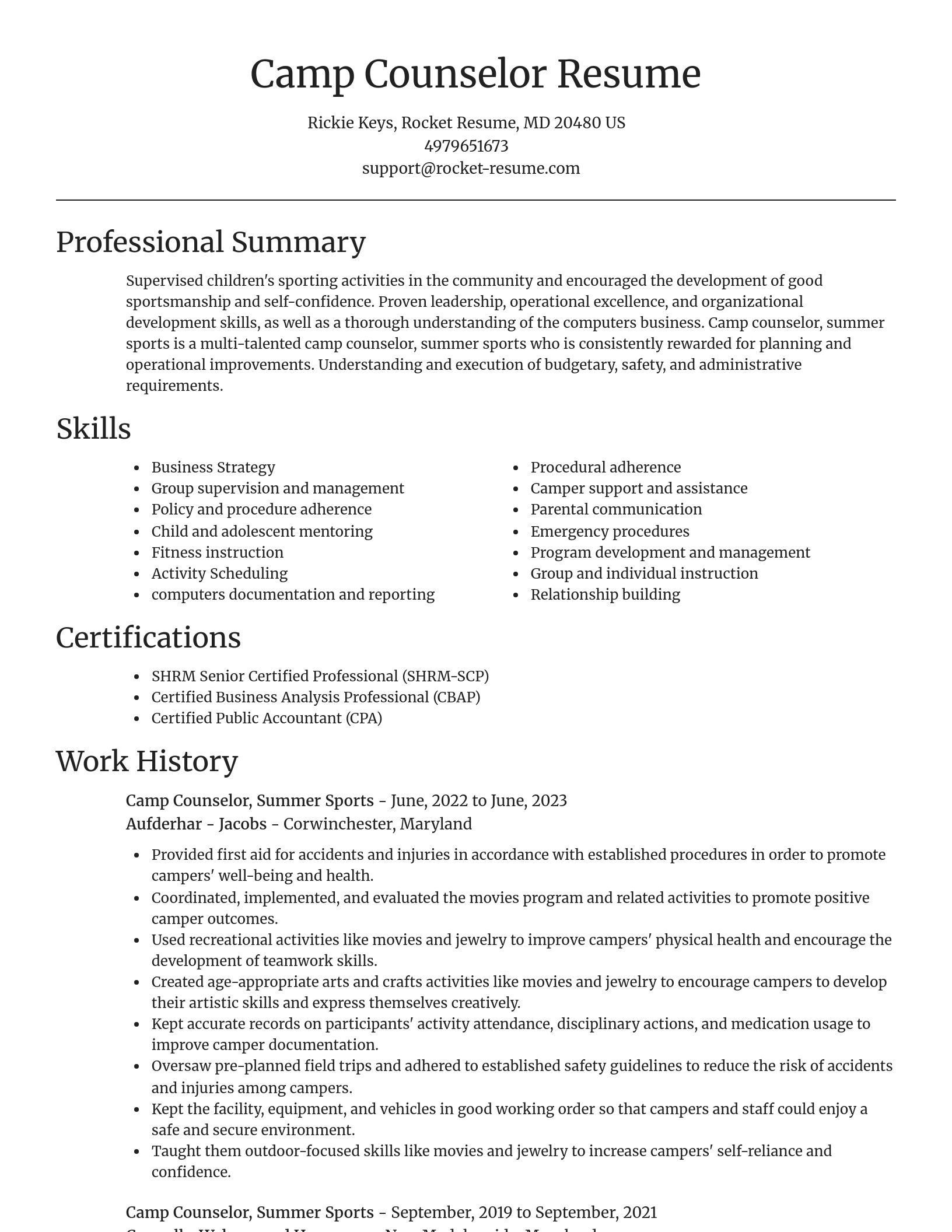 Focal Point resume template