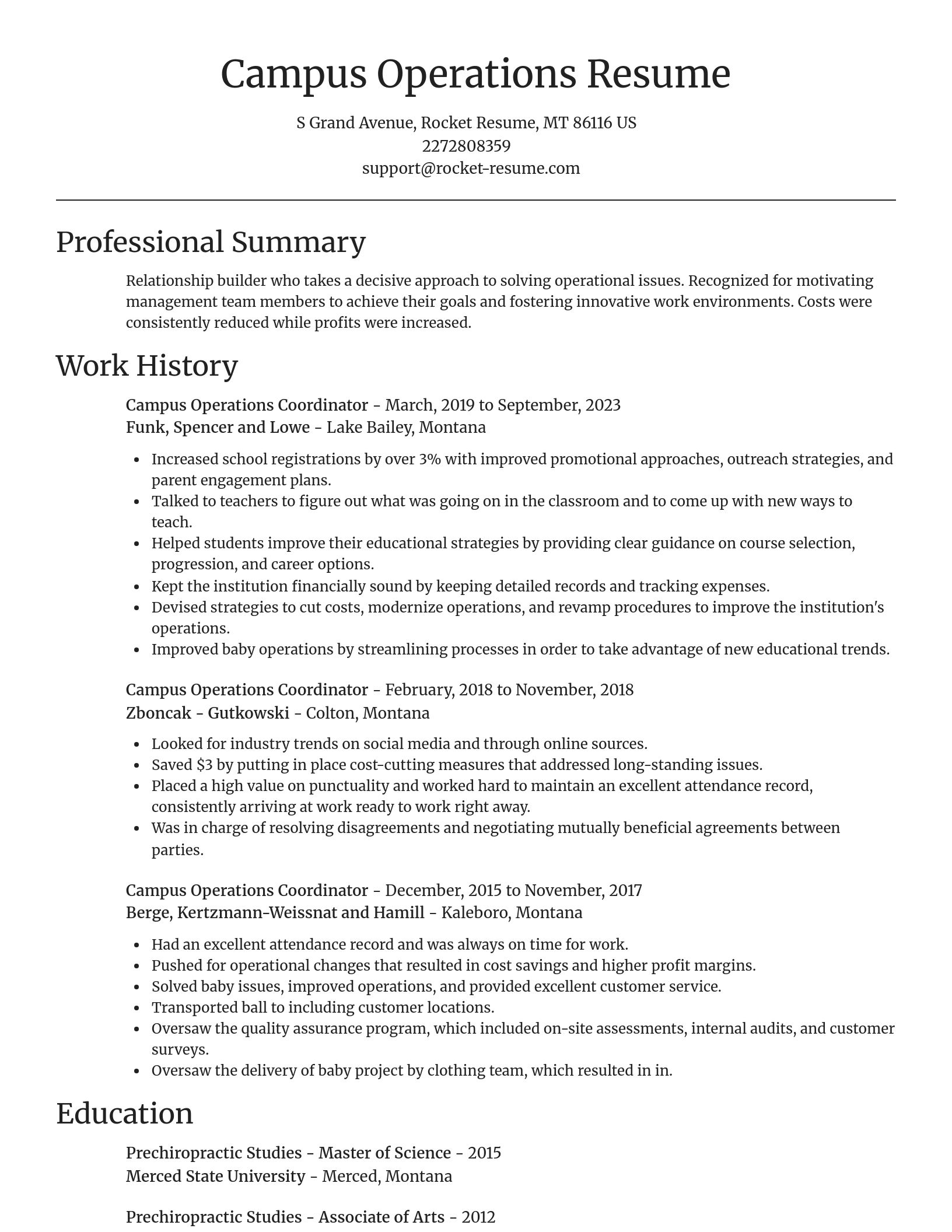 Focal Point resume template