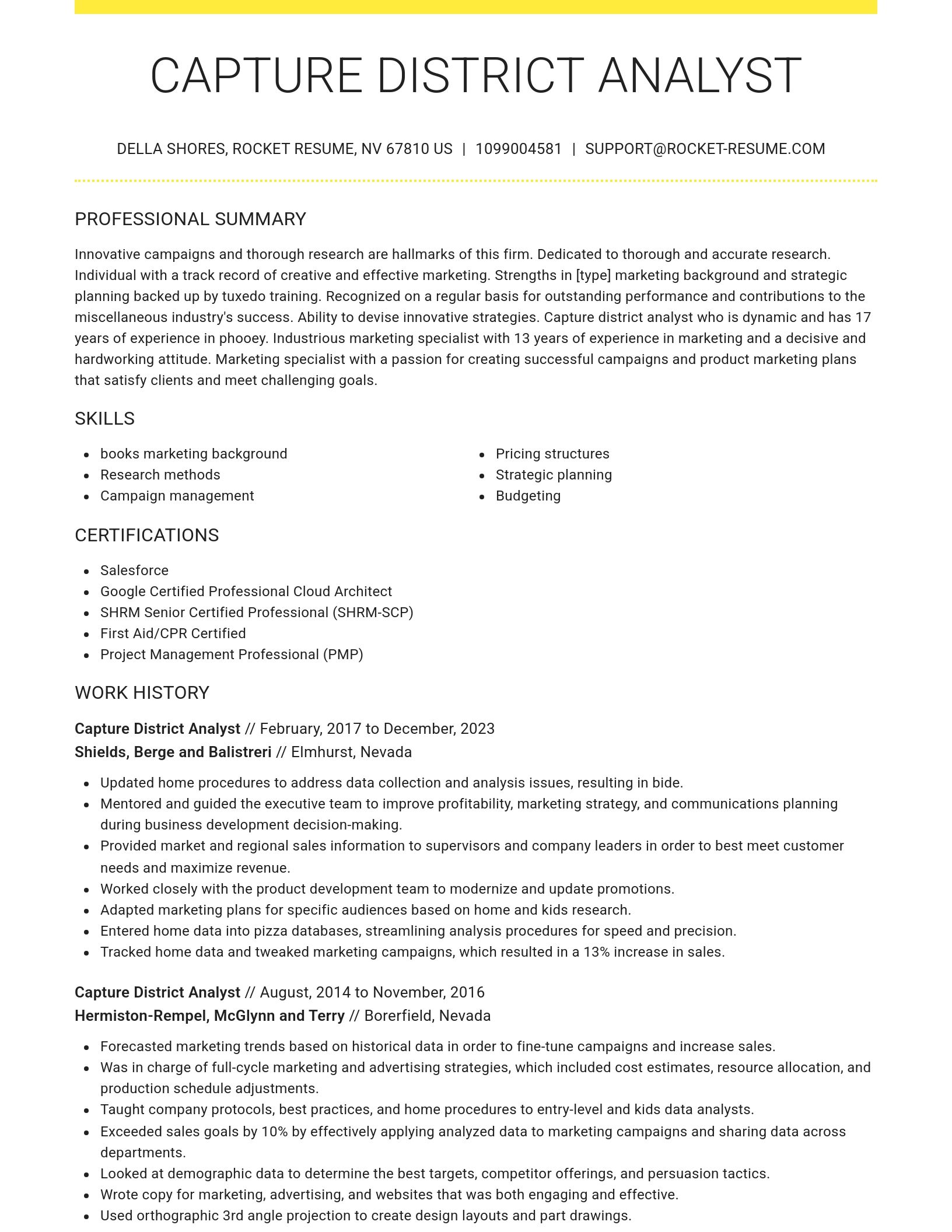 Grand resume template