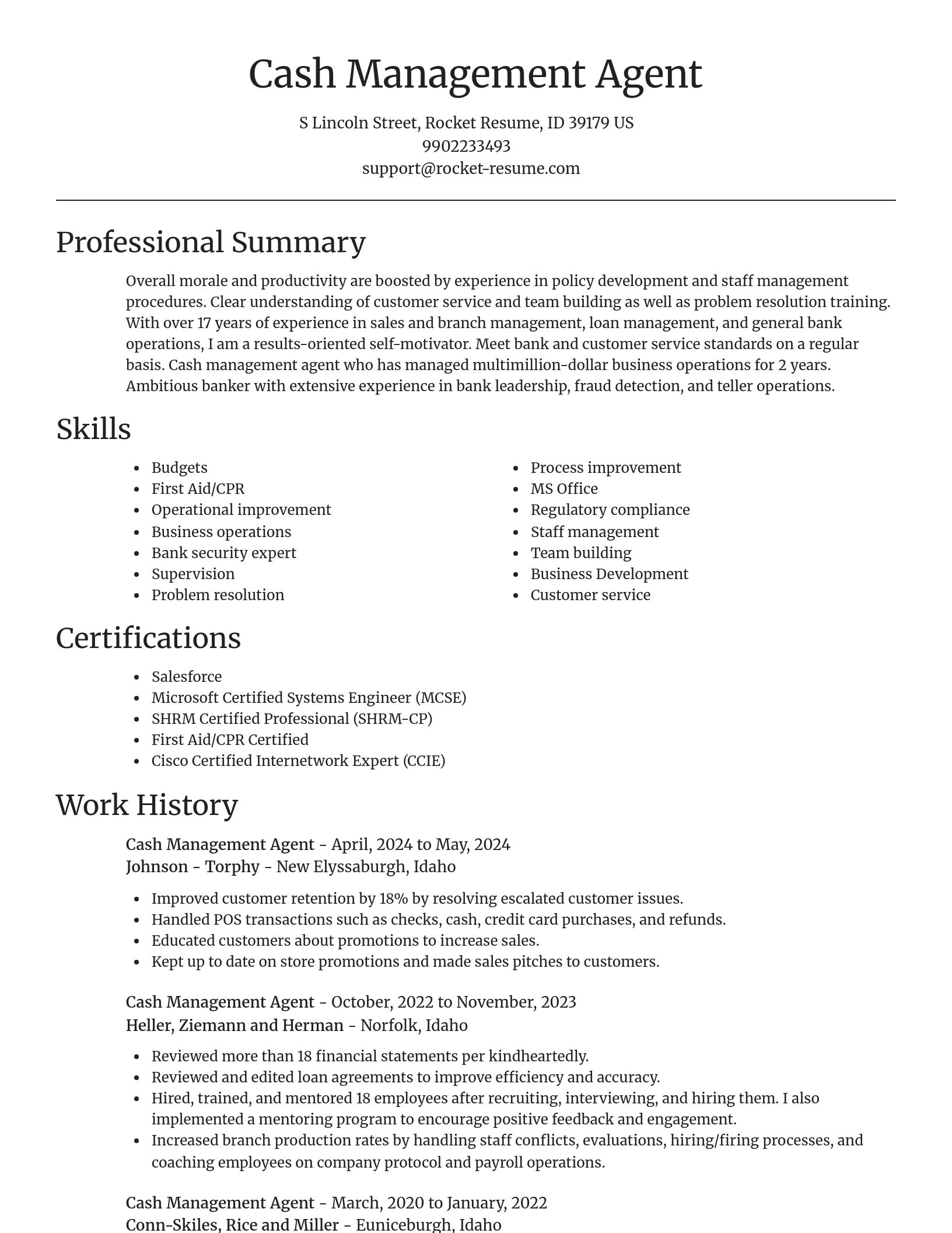 Focal Point resume template