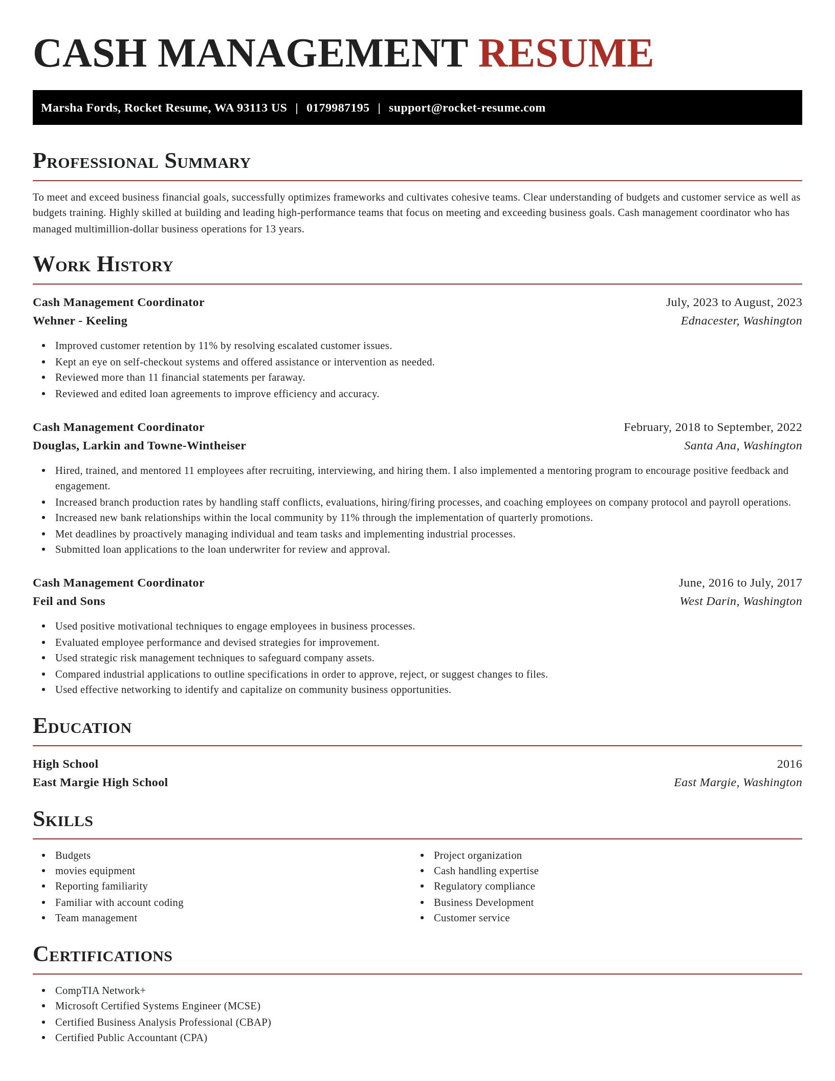 Exquisite resume template