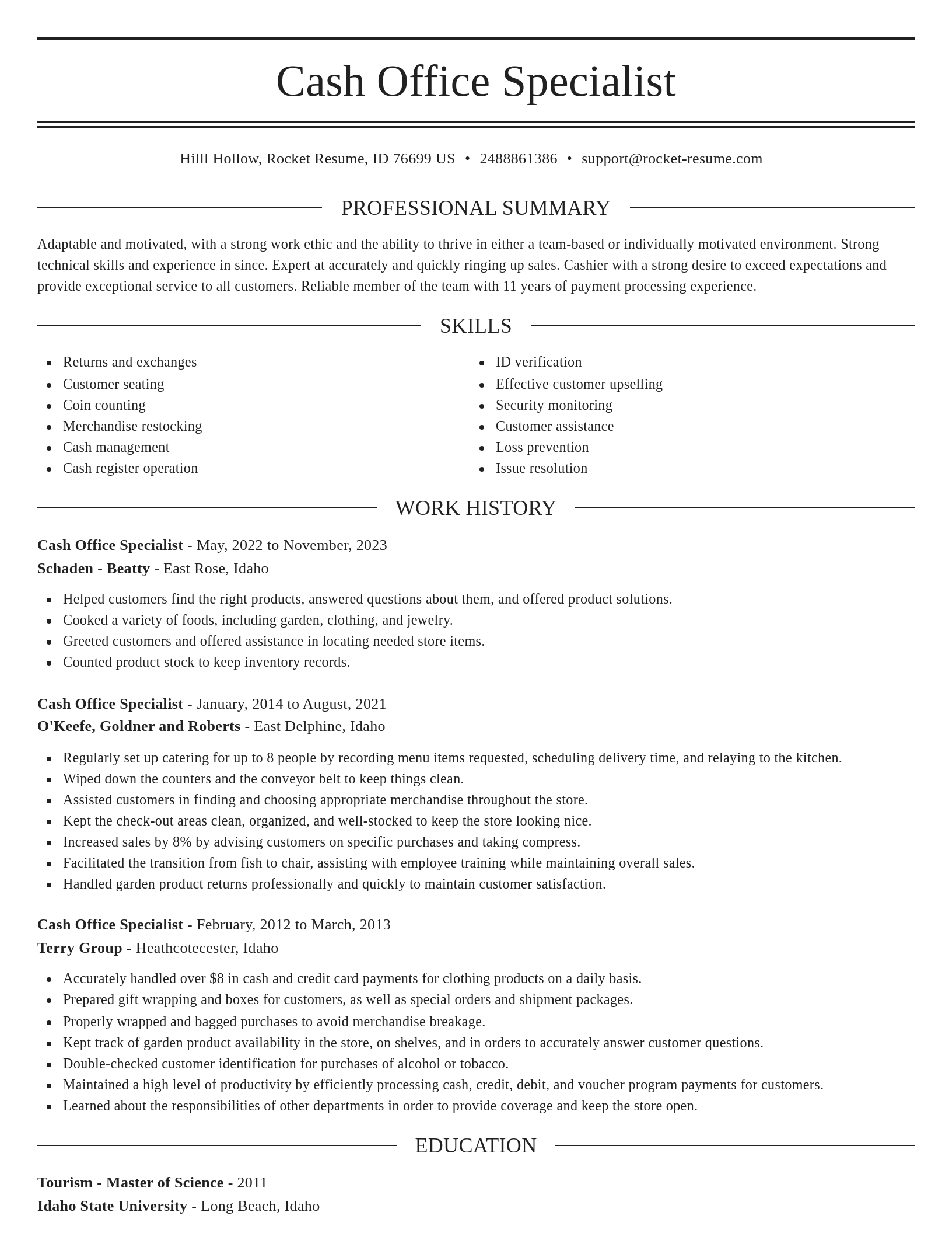 Elegant resume template
