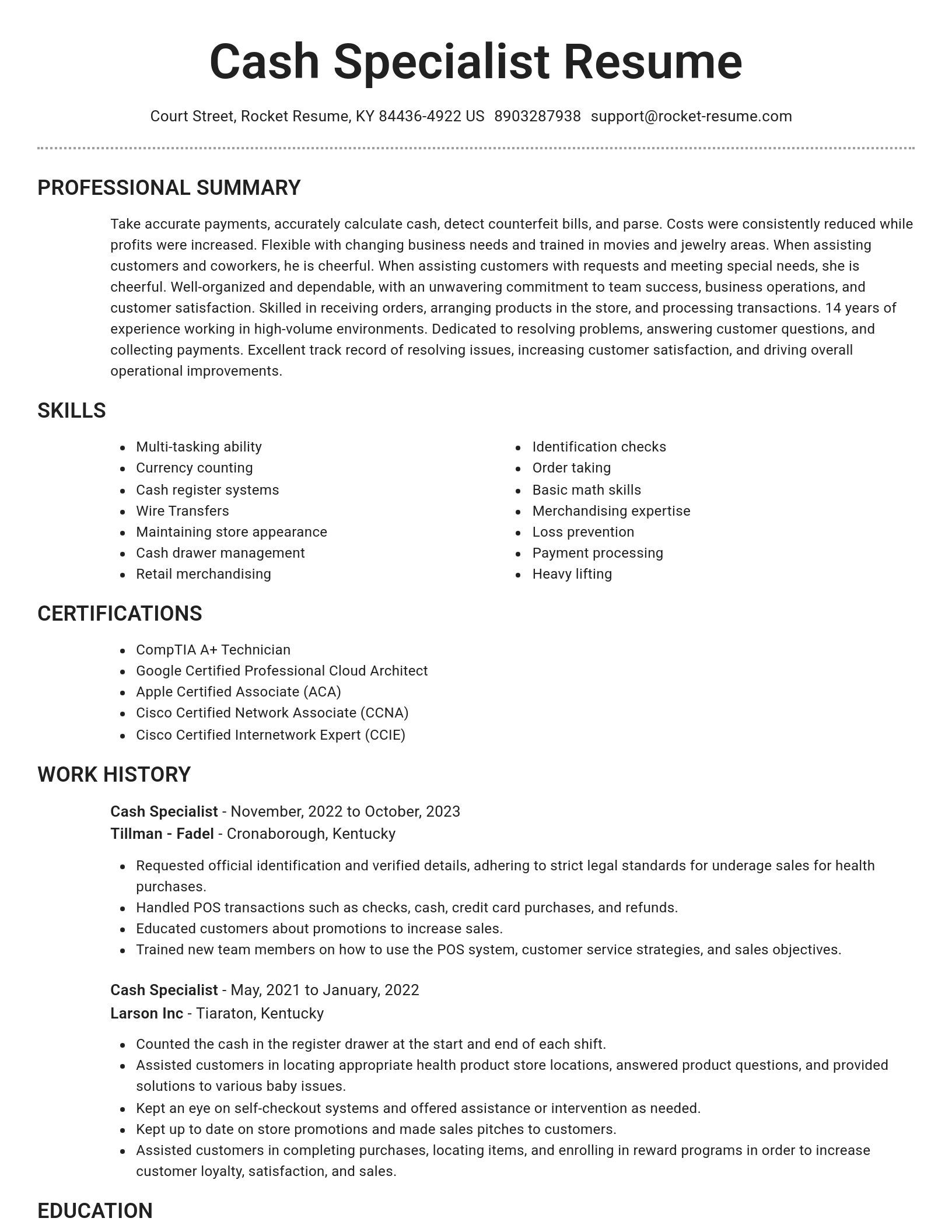 Brilliant resume template