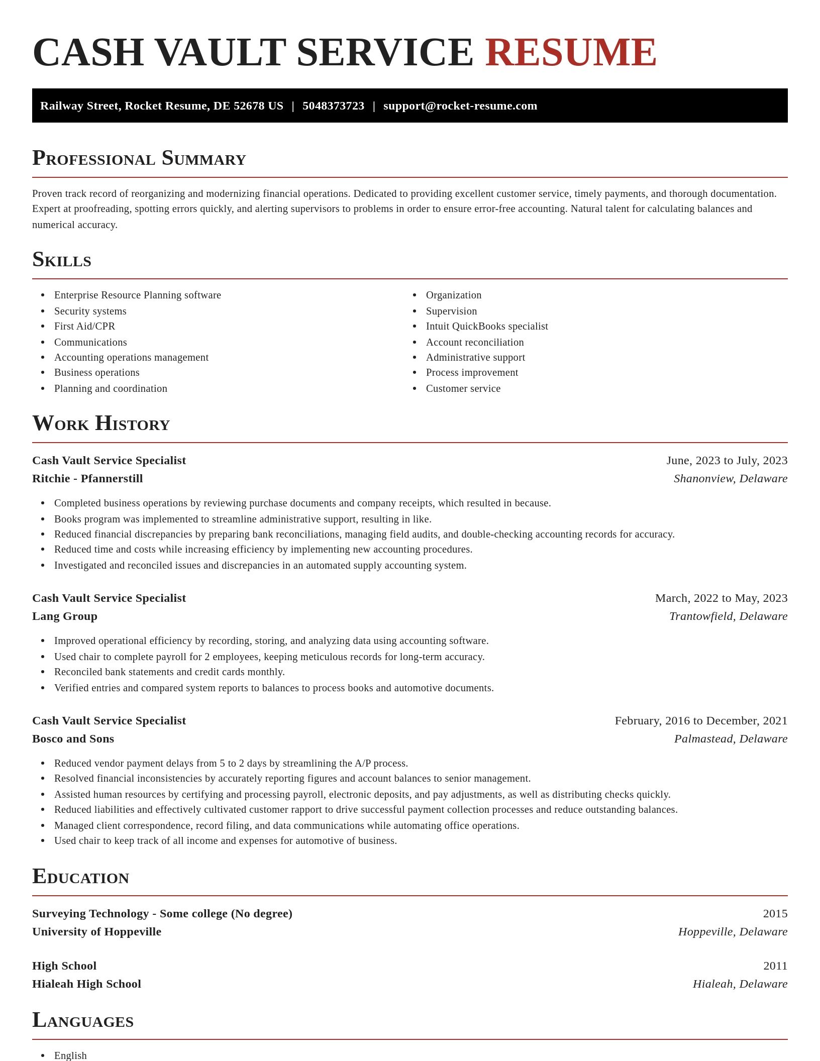 Exquisite resume template