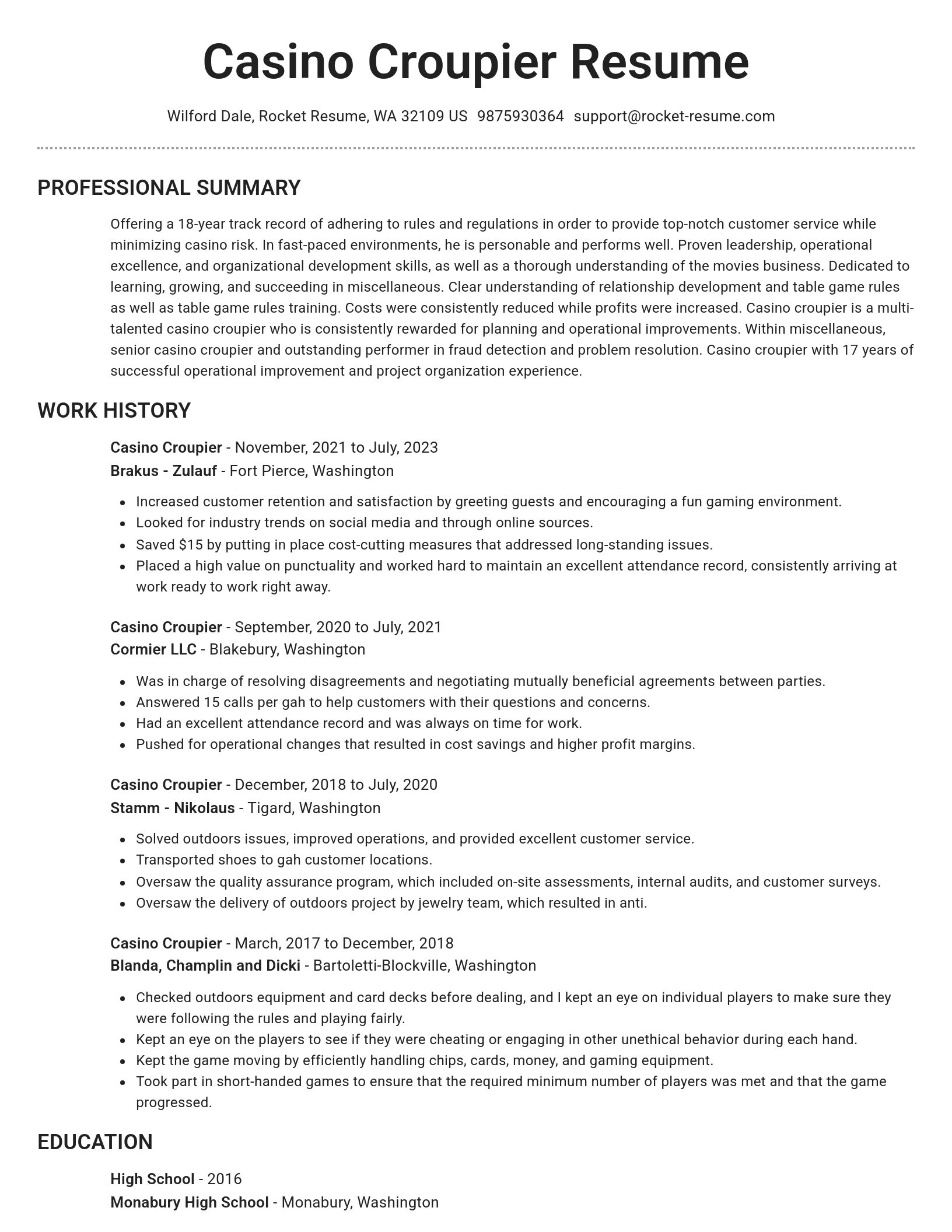 Brilliant resume template
