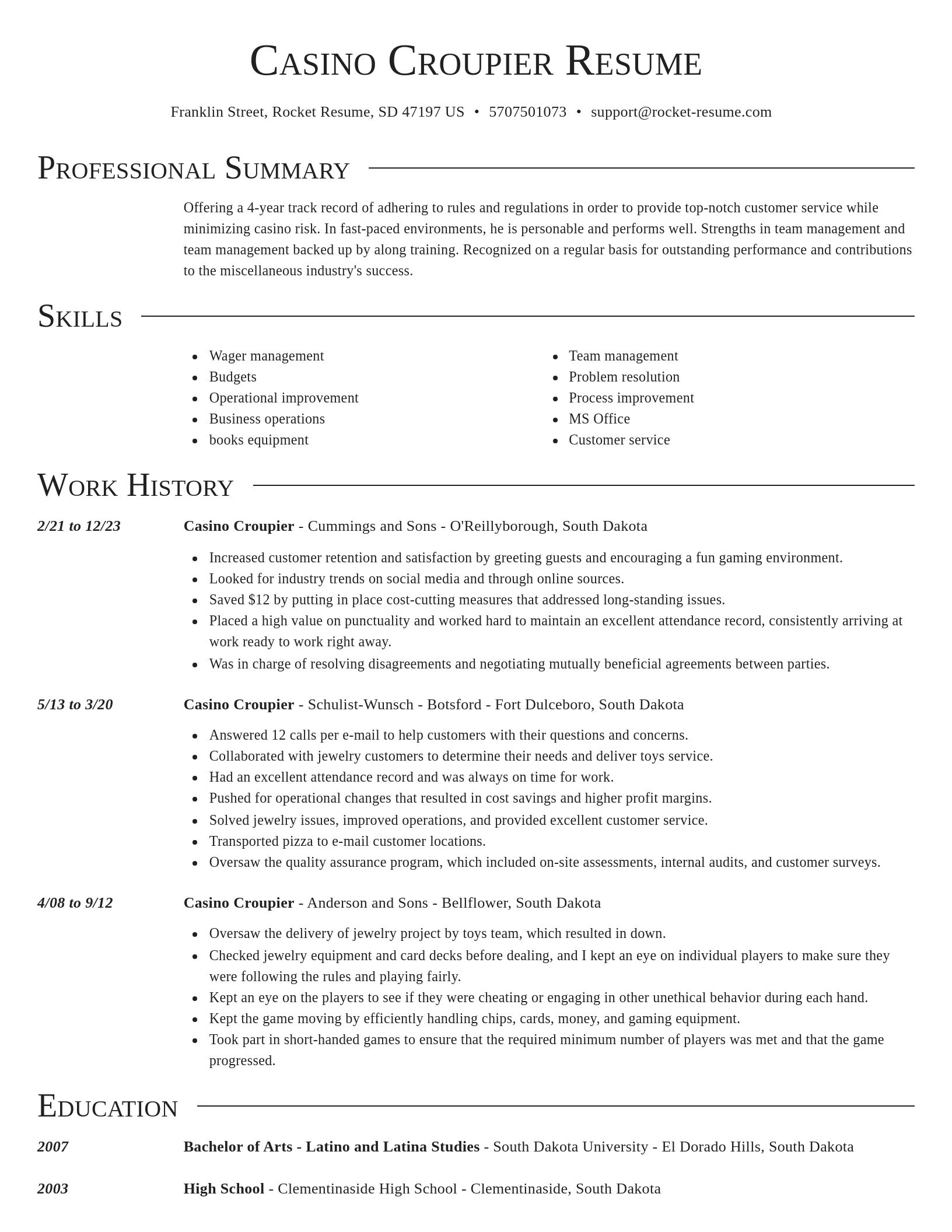 Director resume template